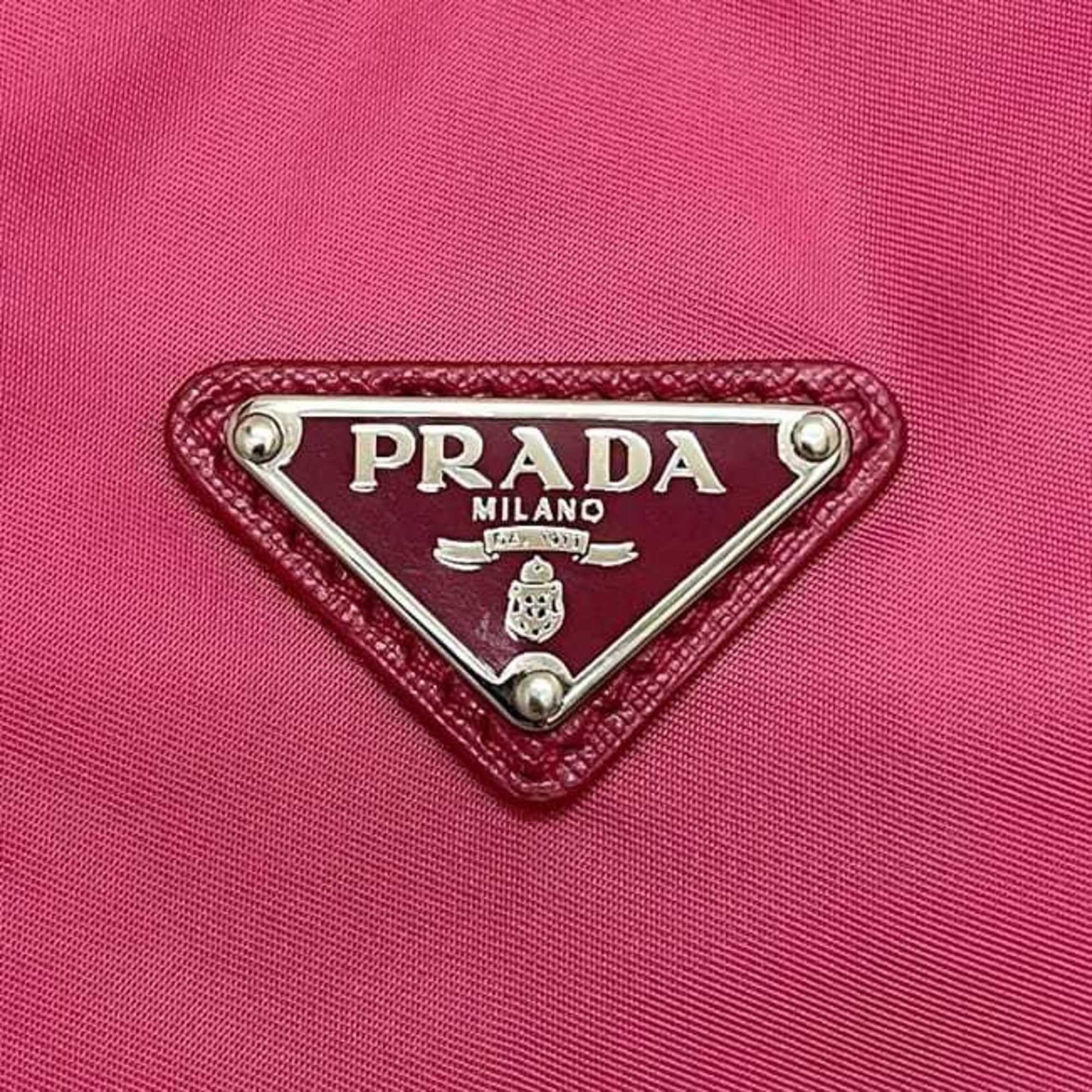 Nylon Saffiano Triangle Leather Tote Bag (Pre-Owned) - Prada - Modalova