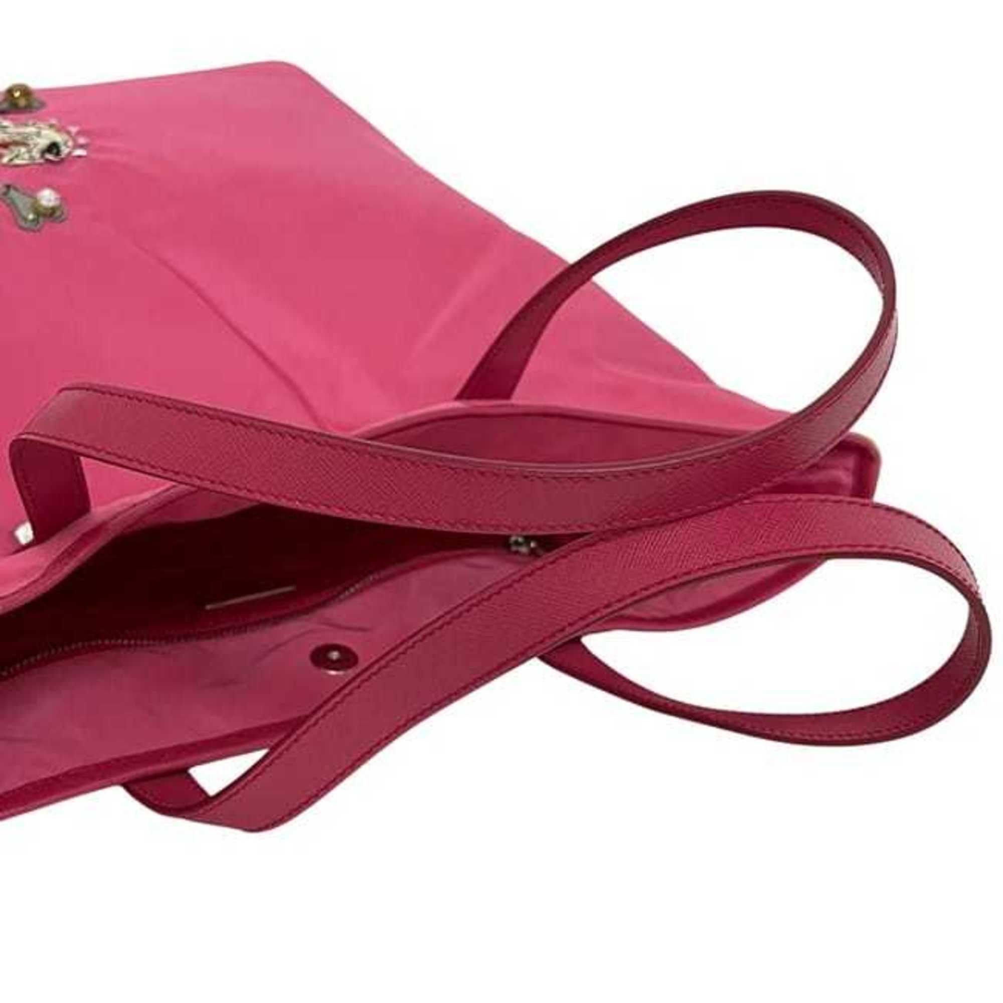 Nylon Saffiano Triangle Leather Tote Bag (Pre-Owned) - Prada - Modalova