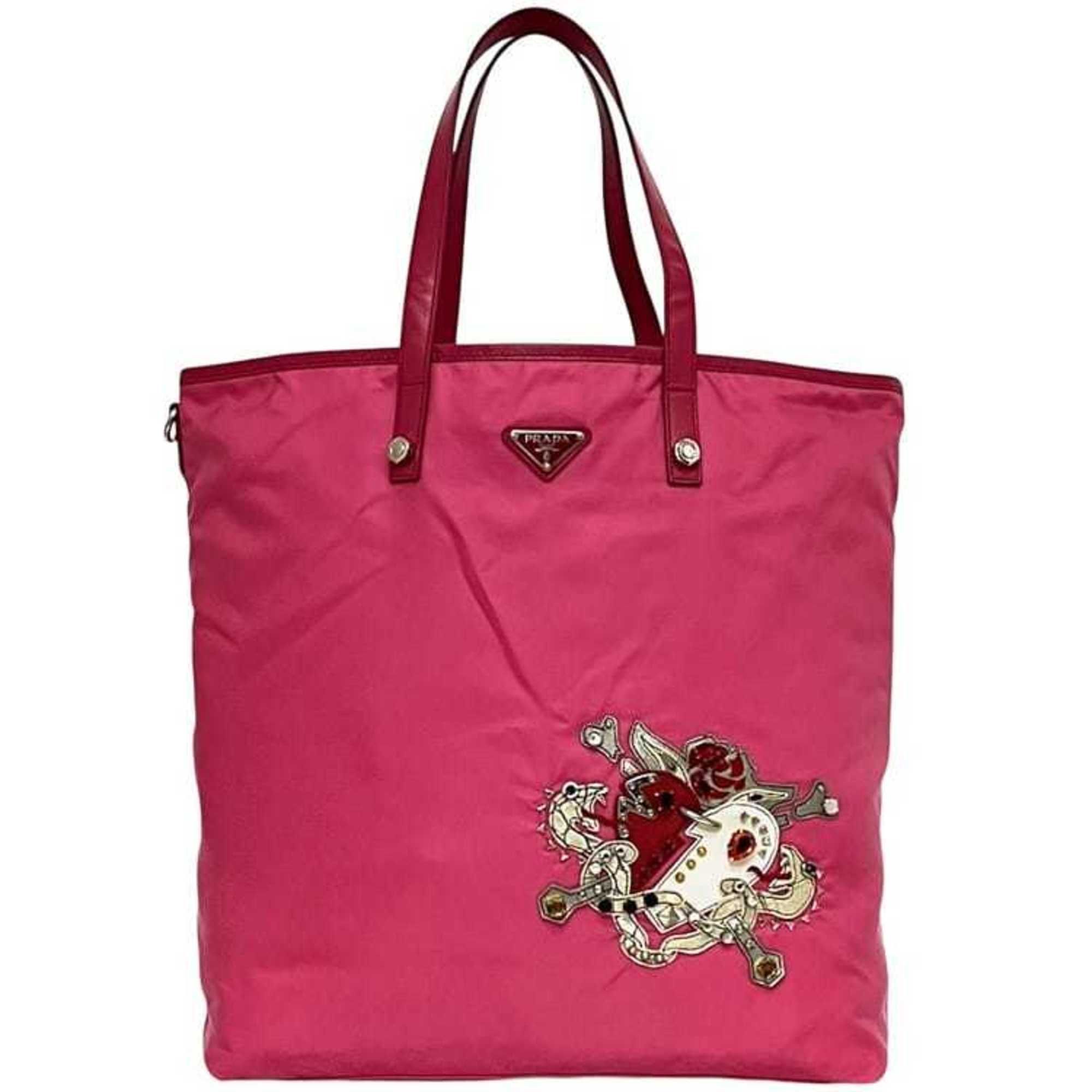 Nylon Saffiano Triangle Leather Tote Bag (Pre-Owned) - Prada - Modalova