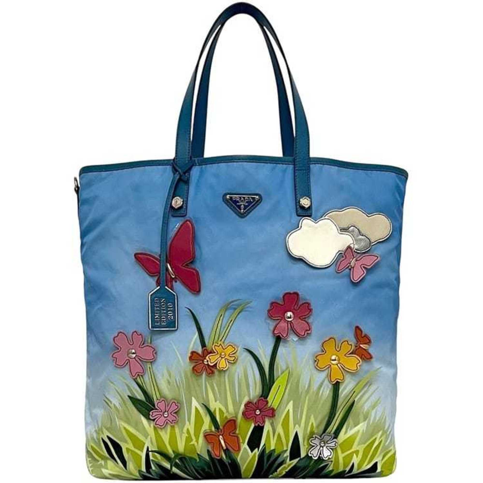 Light Nylon Saffiano Triangle Tote Bag (Pre-Owned) - Prada - Modalova