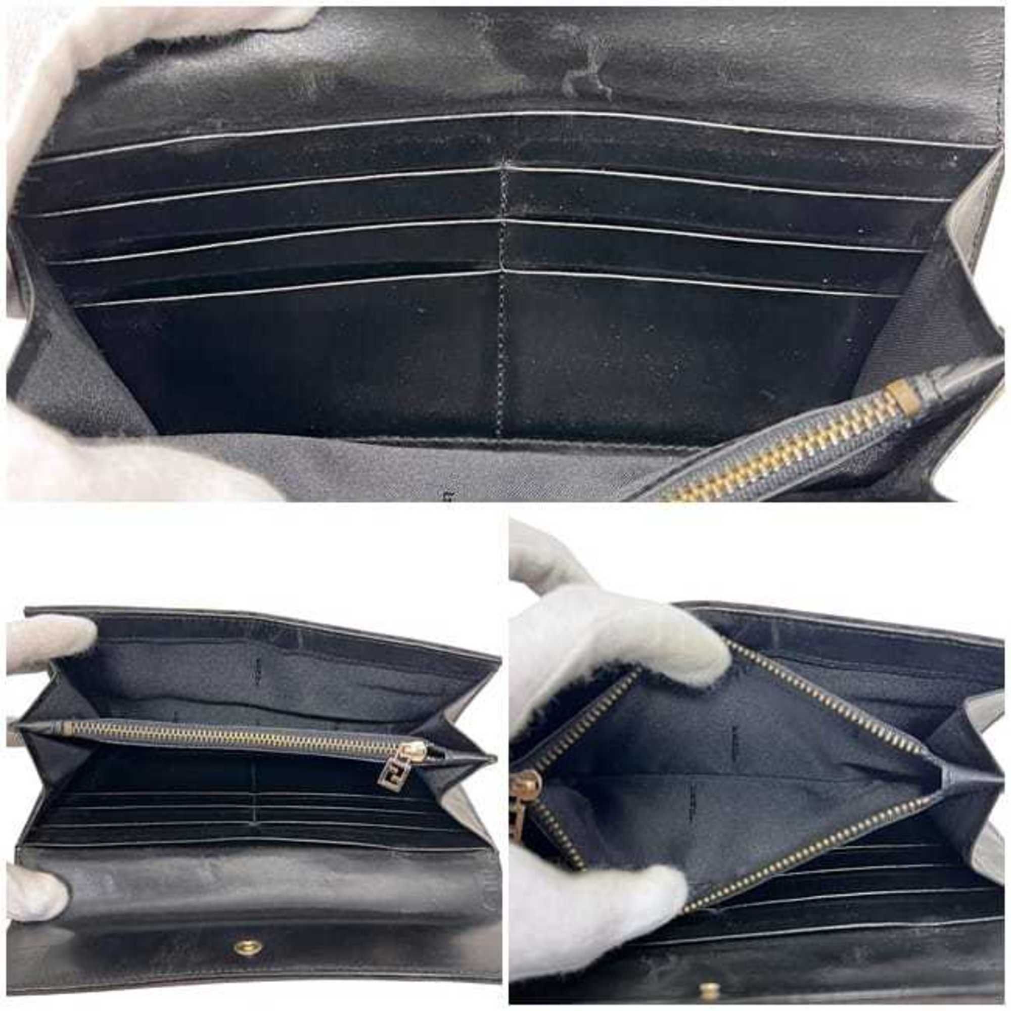 Canvas Leather Long Wallet (Bi-Fold) (Pre-Owned) - Fendi - Modalova