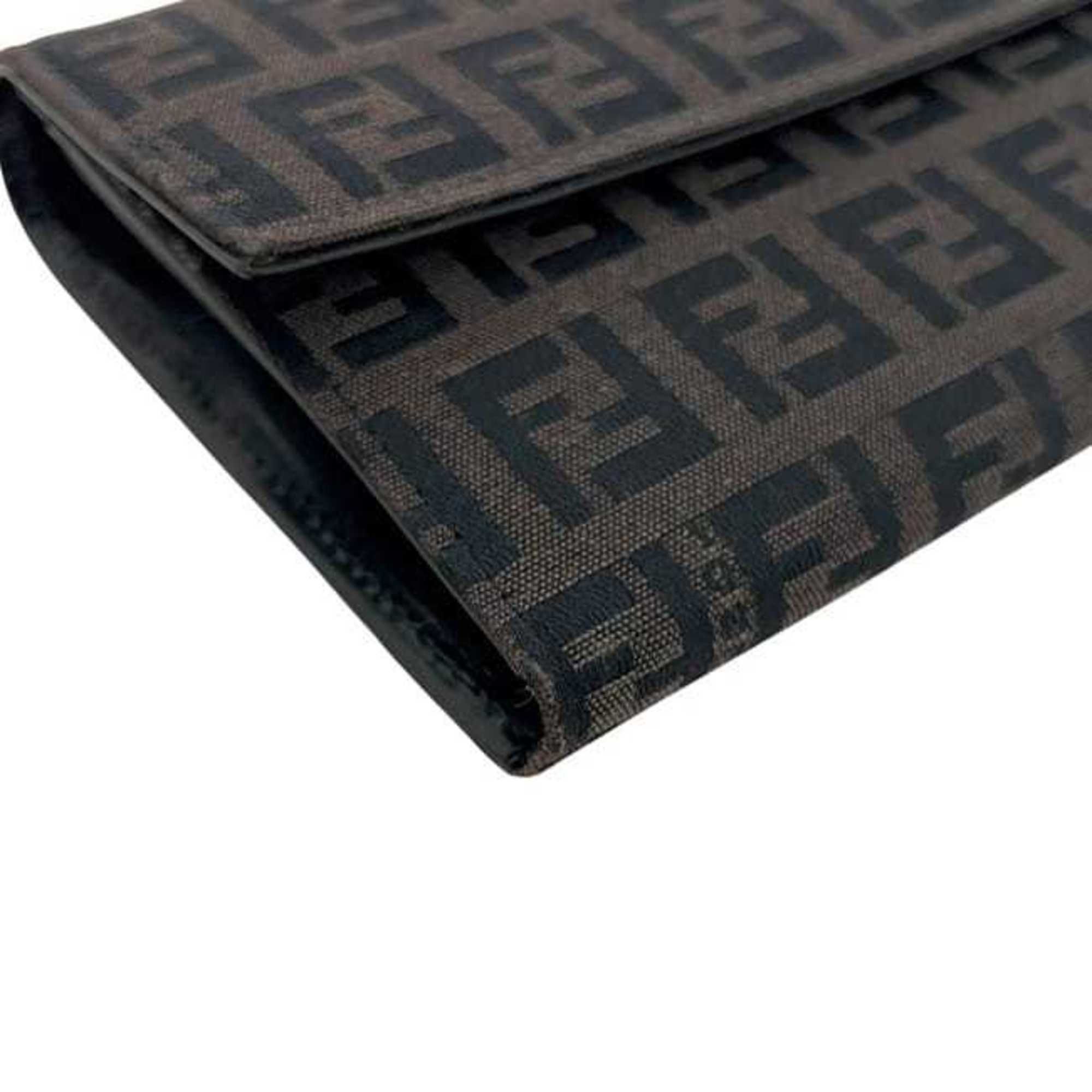 Canvas Leather Long Wallet (Bi-Fold) (Pre-Owned) - Fendi - Modalova