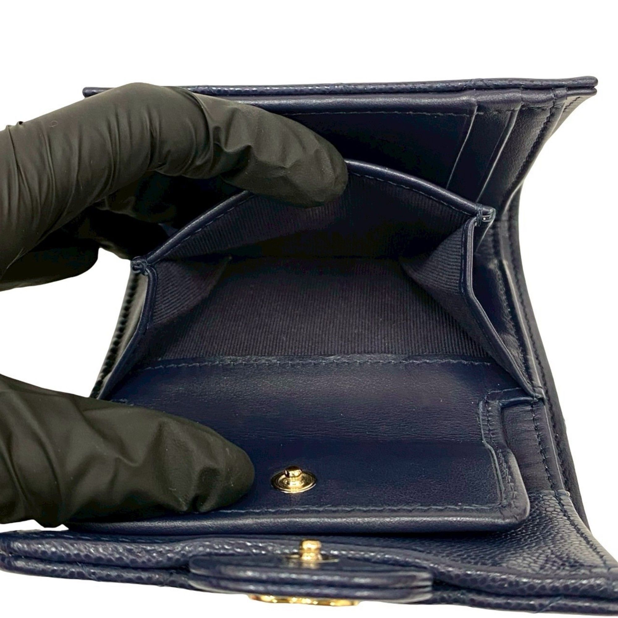 Grained Calfskin Wallet (Tri-Fold) (Pre-Owned) - Chanel - Modalova