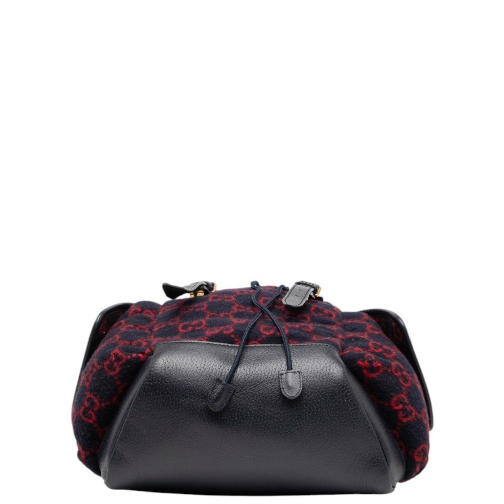 Wool Leather Backpack (Pre-Owned) - Gucci - Modalova