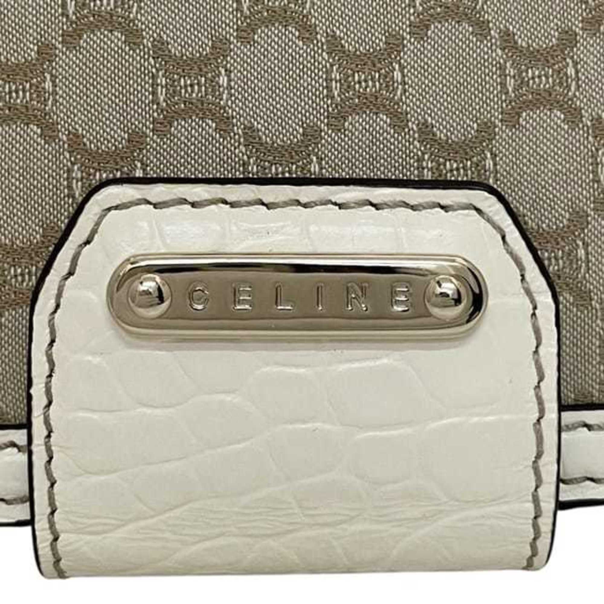Canvas Leather Long Wallet (Bi-Fold) (Pre-Owned) - Celine - Modalova