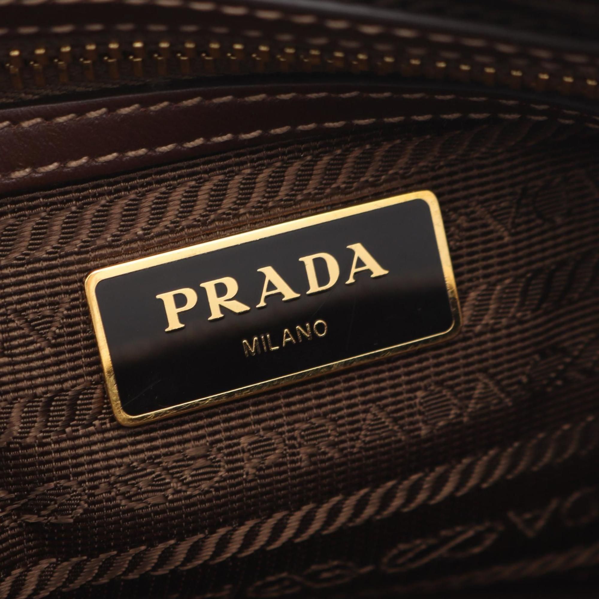 Canvas Leather Handbag Shoulder Bag (Pre-Owned) - Prada - Modalova