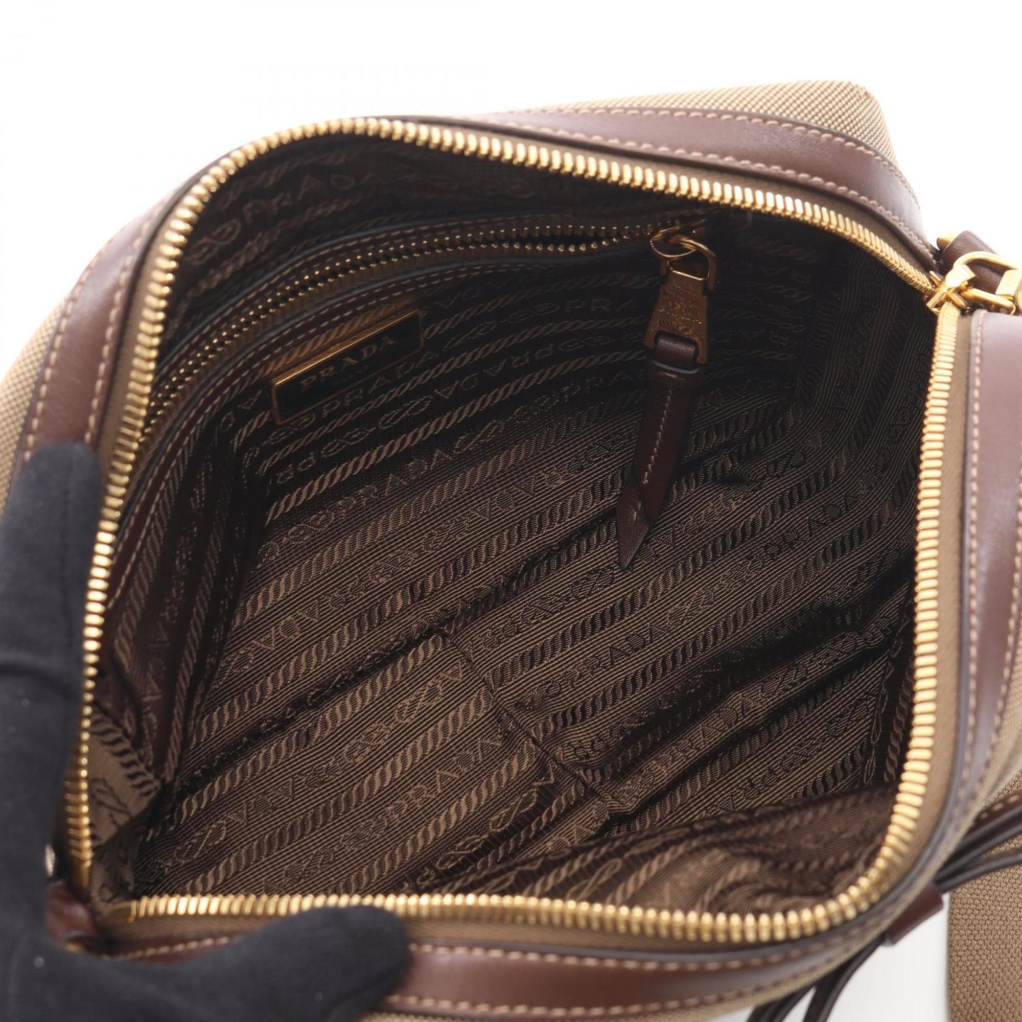 Canvas Leather Handbag Shoulder Bag (Pre-Owned) - Prada - Modalova