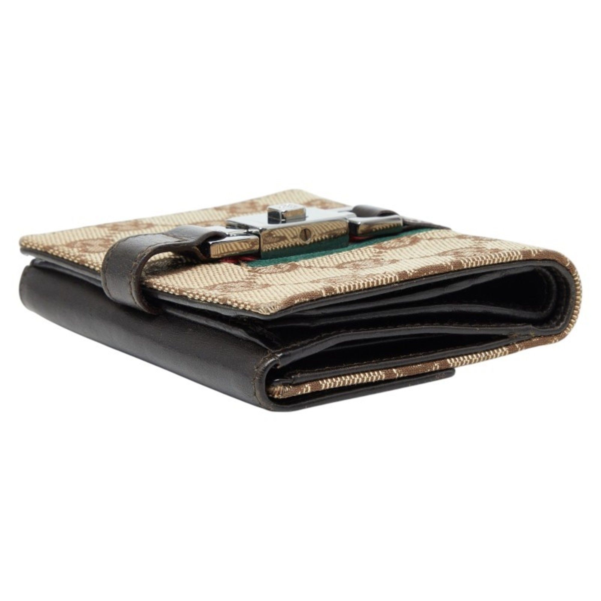 Canvas Leather Wallet (Bi-Fold) (Pre-Owned) - Gucci - Modalova