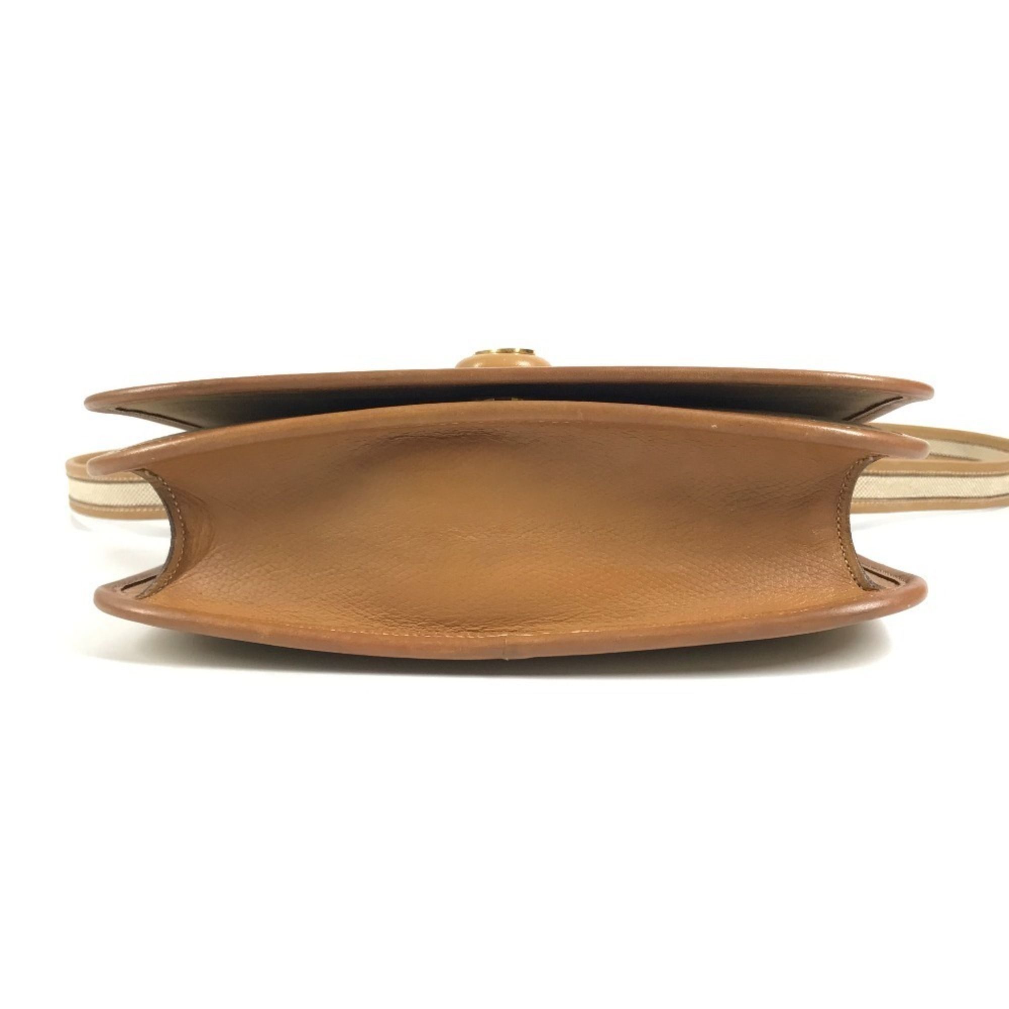 Leather Canvas Handbag Pochette Shoulder Bag (Pre-Owned) - Hermes - Modalova