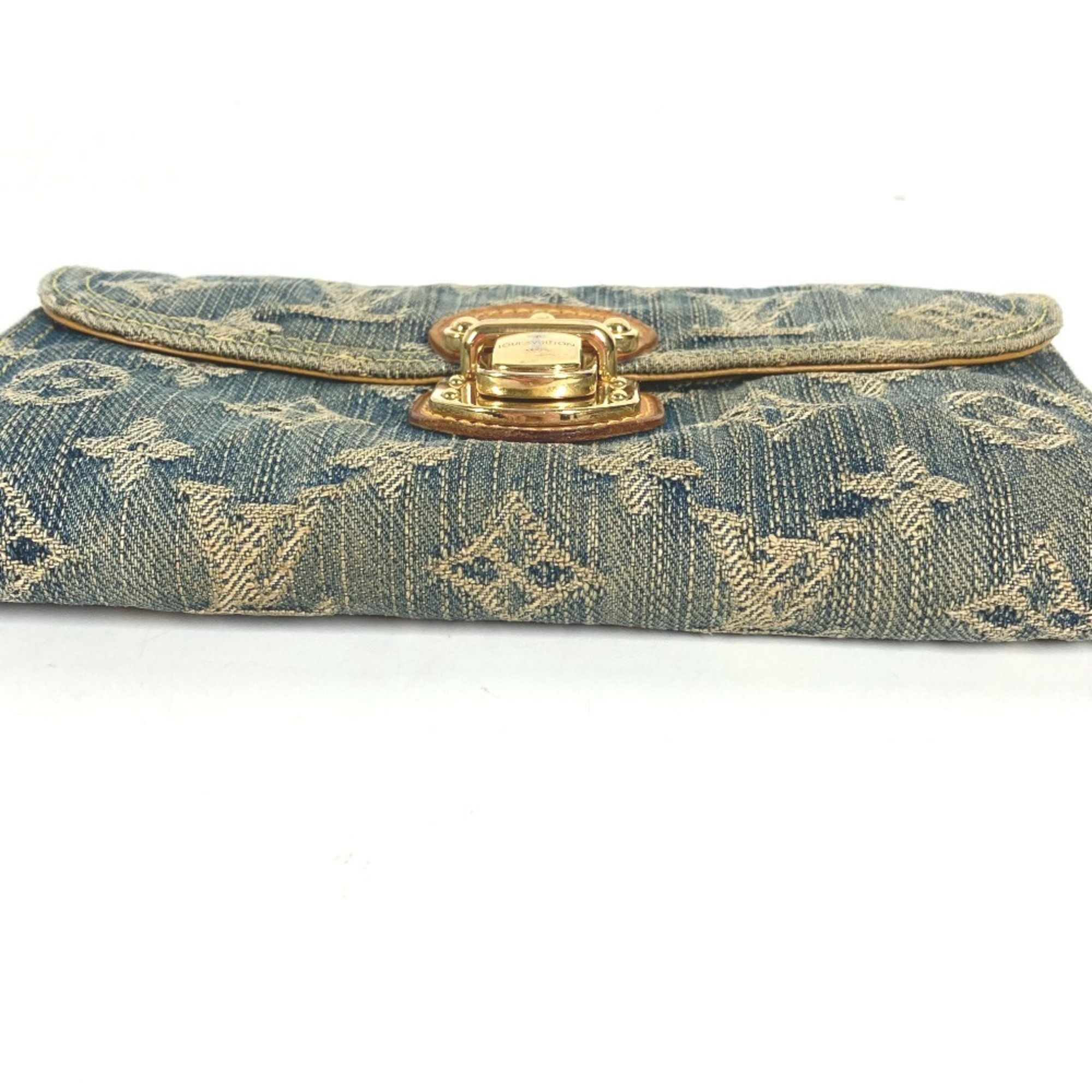 Denim Canvas Long Wallet (Bi-Fold) (Pre-Owned) - Louis Vuitton - Modalova