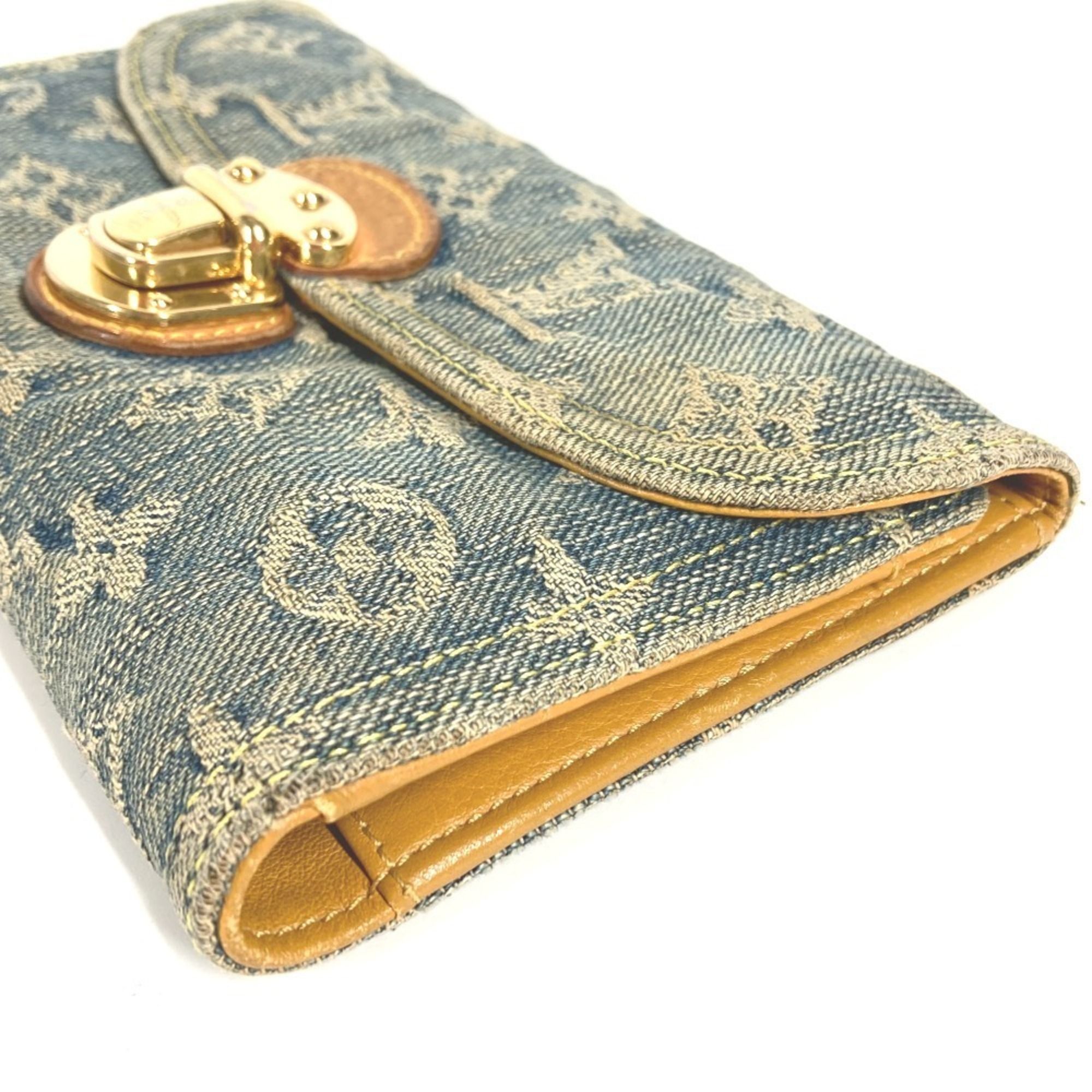Denim Canvas Long Wallet (Bi-Fold) (Pre-Owned) - Louis Vuitton - Modalova