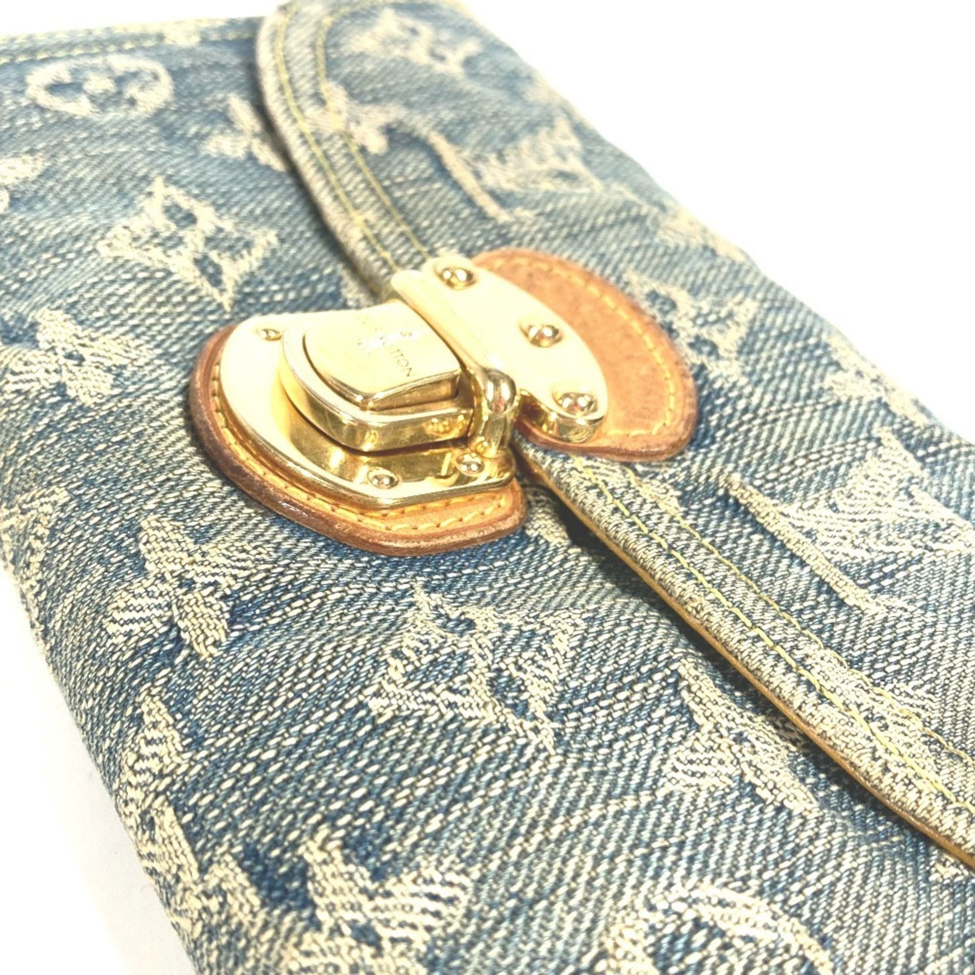 Denim Canvas Long Wallet (Bi-Fold) (Pre-Owned) - Louis Vuitton - Modalova