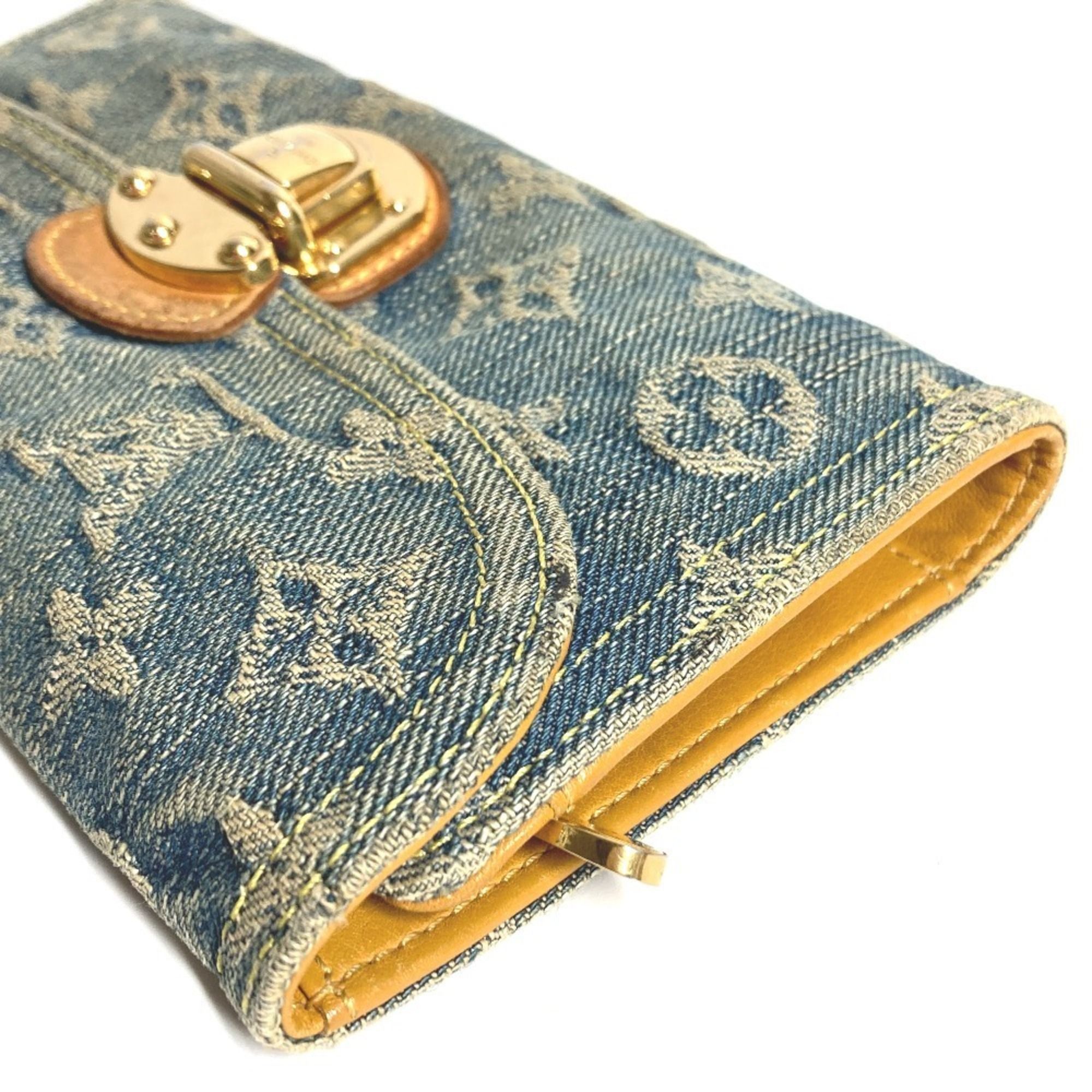 Denim Canvas Long Wallet (Bi-Fold) (Pre-Owned) - Louis Vuitton - Modalova