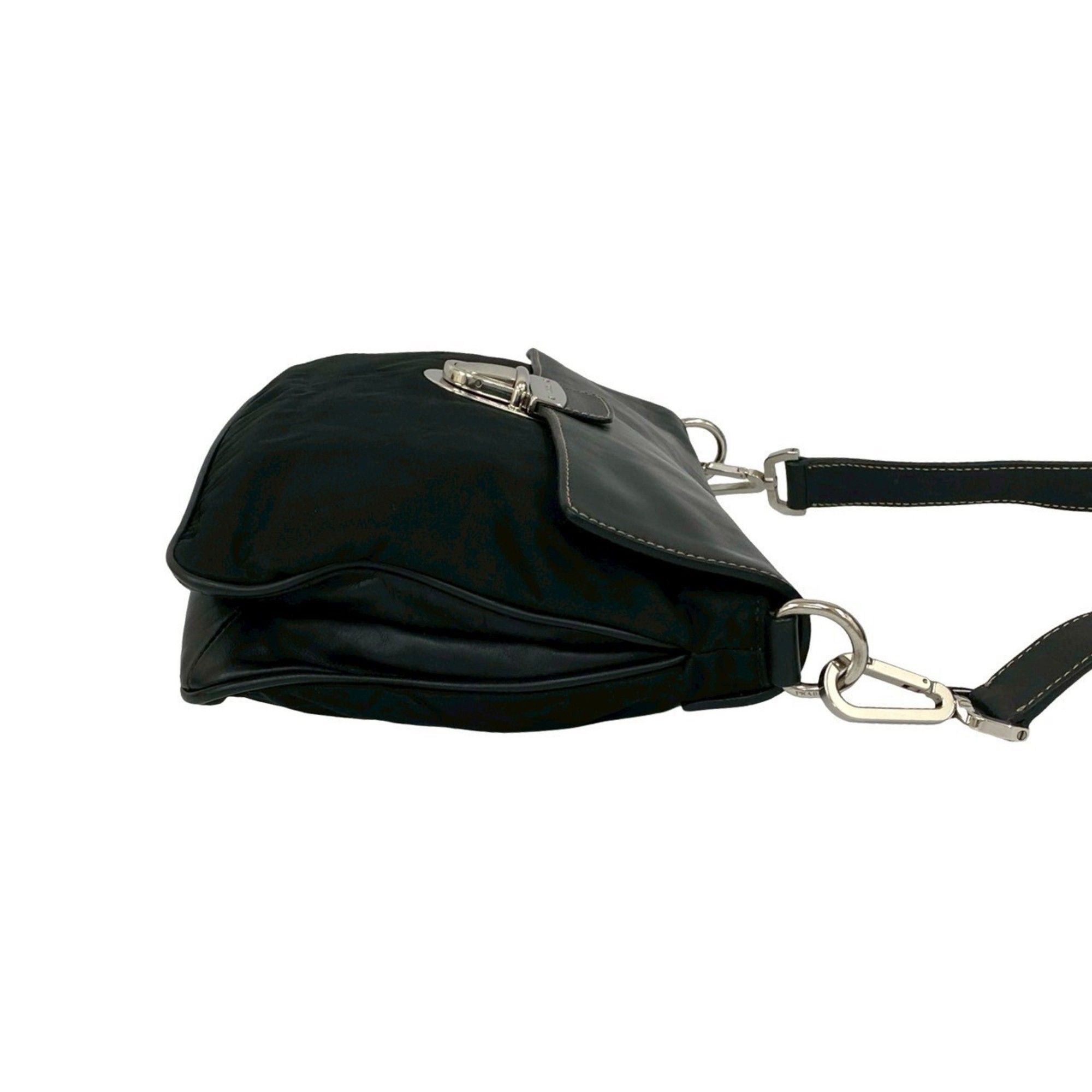 Leather Nylon Pochette Shoulder Bag (Pre-Owned) - Prada - Modalova