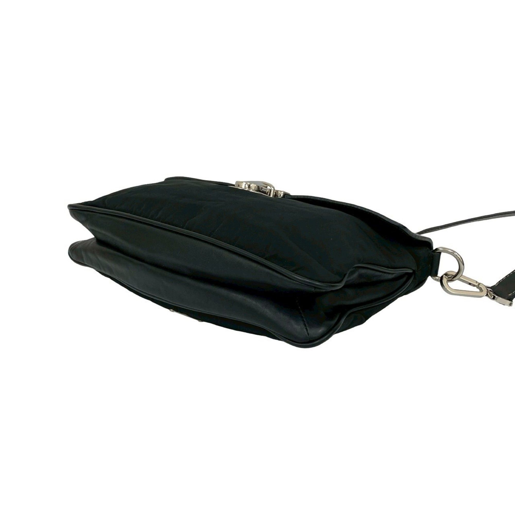 Leather Nylon Pochette Shoulder Bag (Pre-Owned) - Prada - Modalova