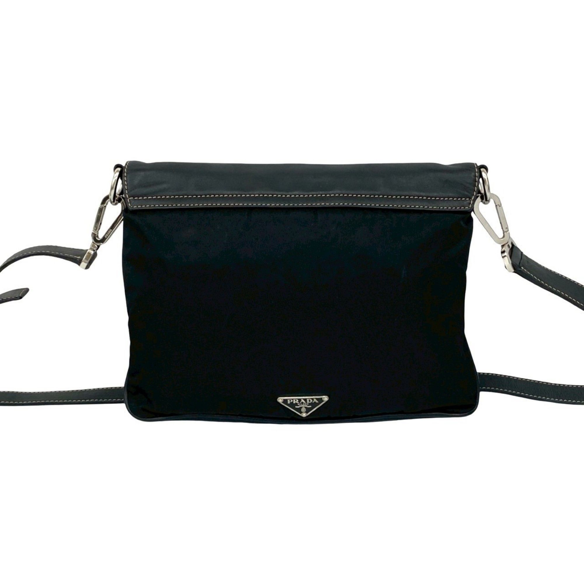 Leather Nylon Pochette Shoulder Bag (Pre-Owned) - Prada - Modalova