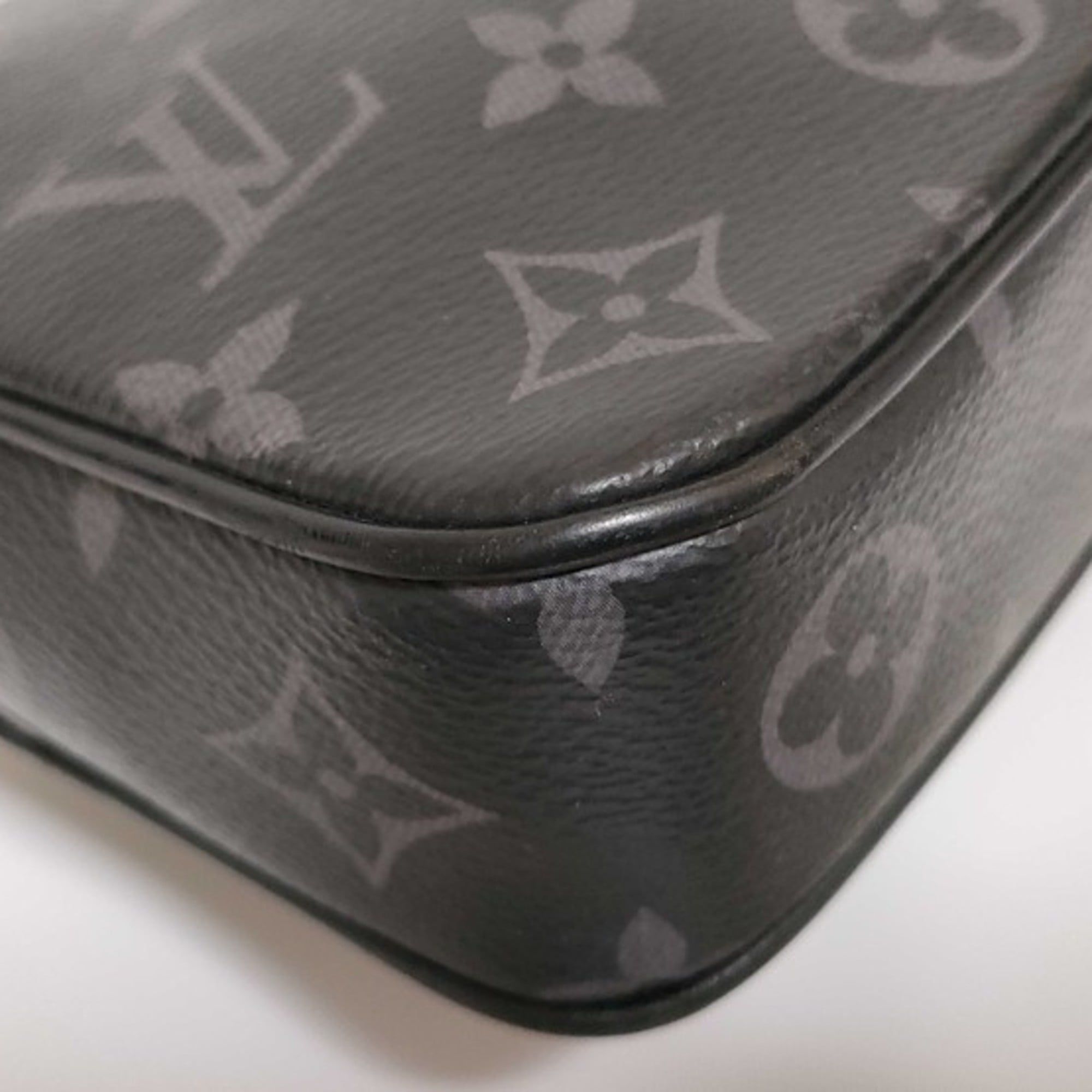 Monogram Eclipse Pvc Leather Clutch Bag Handbag Pochette (Pre-Owned) - Louis Vuitton - Modalova