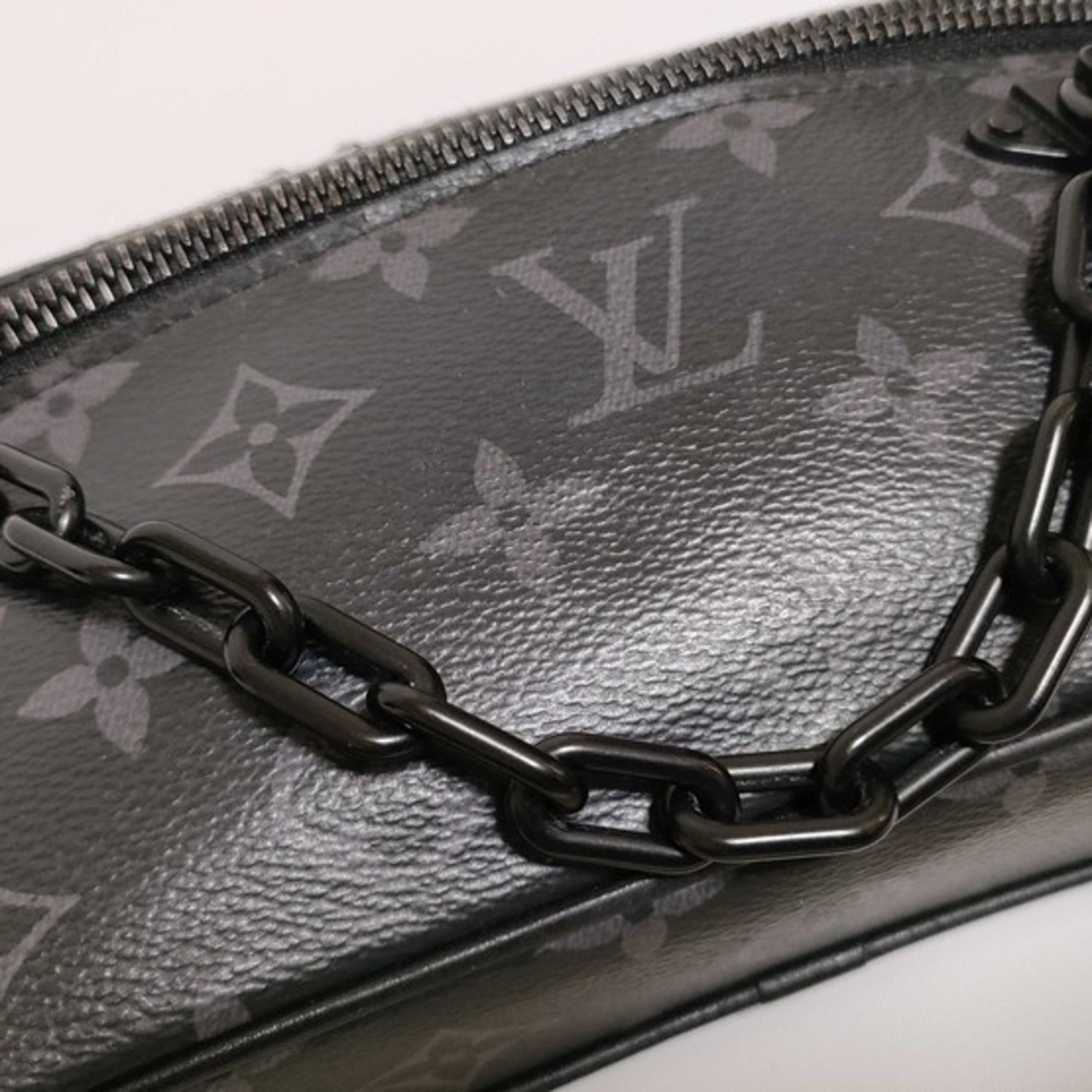 Monogram Eclipse Pvc Leather Clutch Bag Handbag Pochette (Pre-Owned) - Louis Vuitton - Modalova