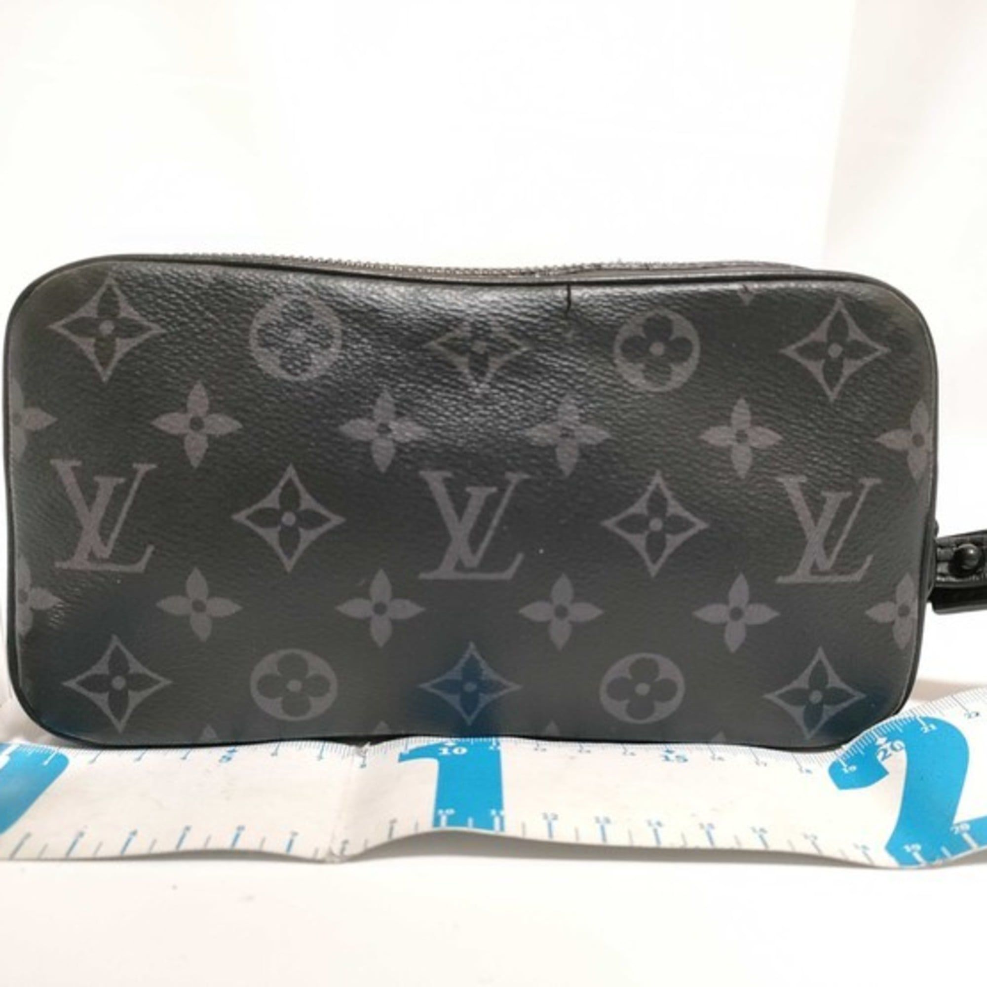 Monogram Eclipse Pvc Leather Clutch Bag Handbag Pochette (Pre-Owned) - Louis Vuitton - Modalova
