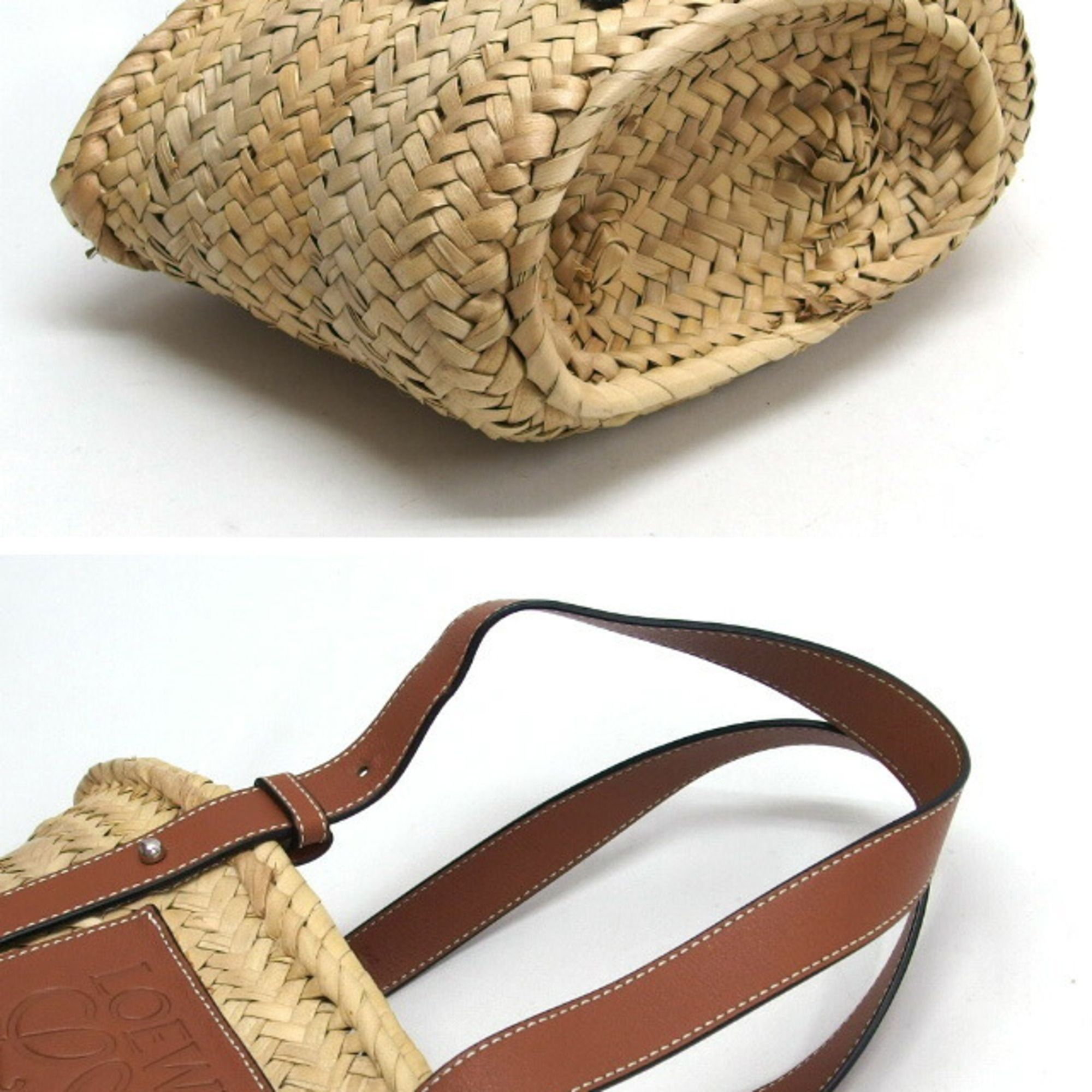 Raffia Leather Baguette Bag (Pre-Owned) - Loewe - Modalova