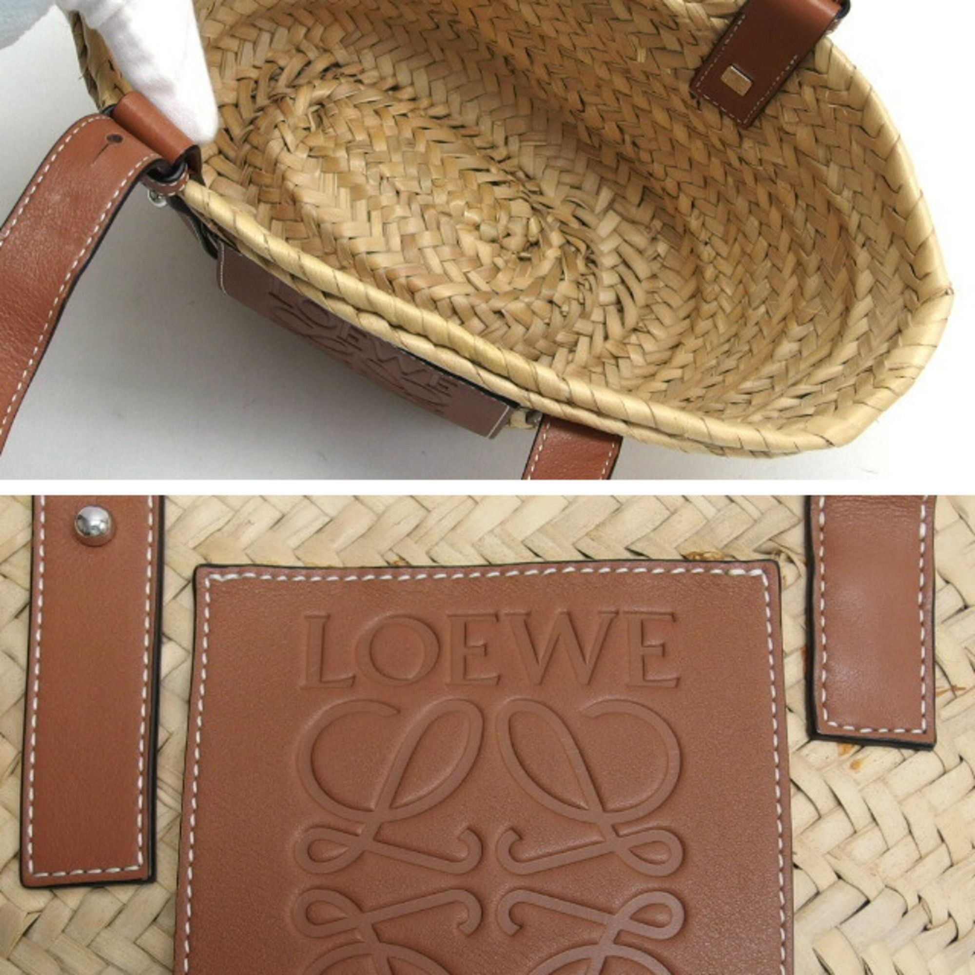 Raffia Leather Baguette Bag (Pre-Owned) - Loewe - Modalova