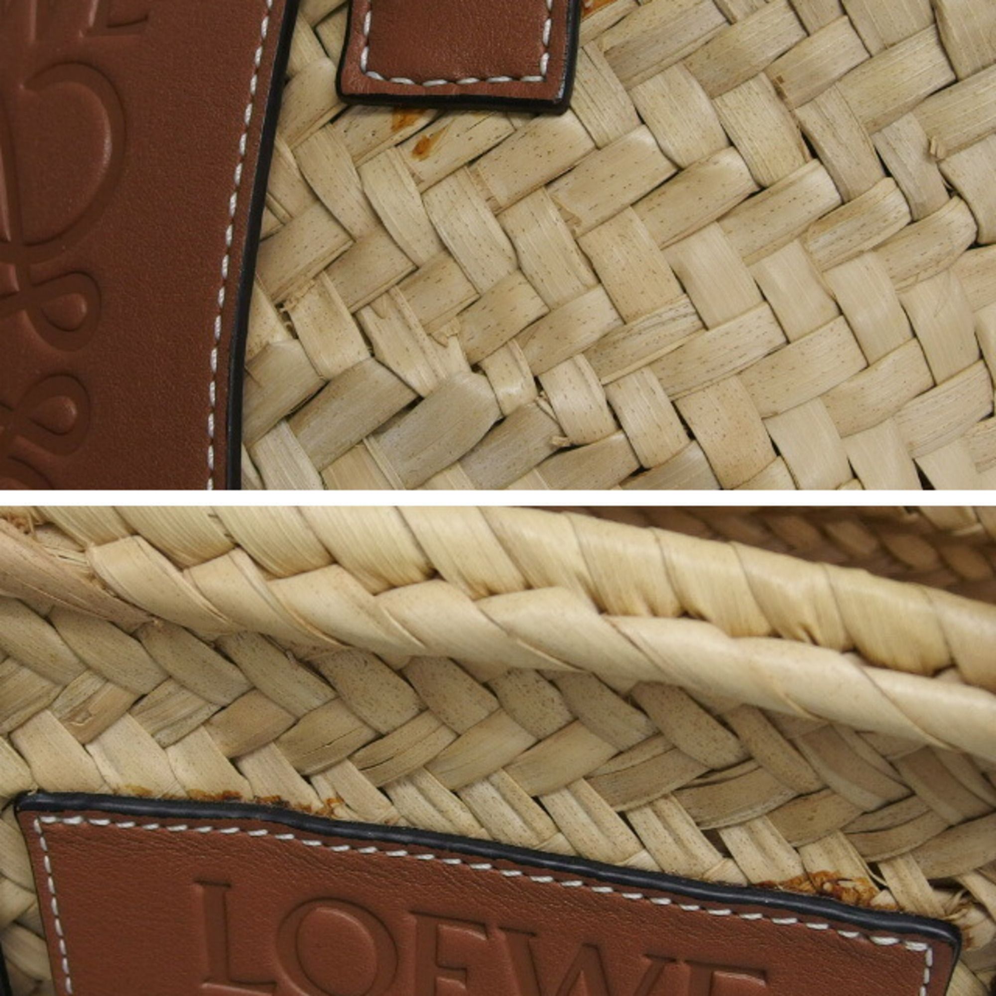 Raffia Leather Baguette Bag (Pre-Owned) - Loewe - Modalova