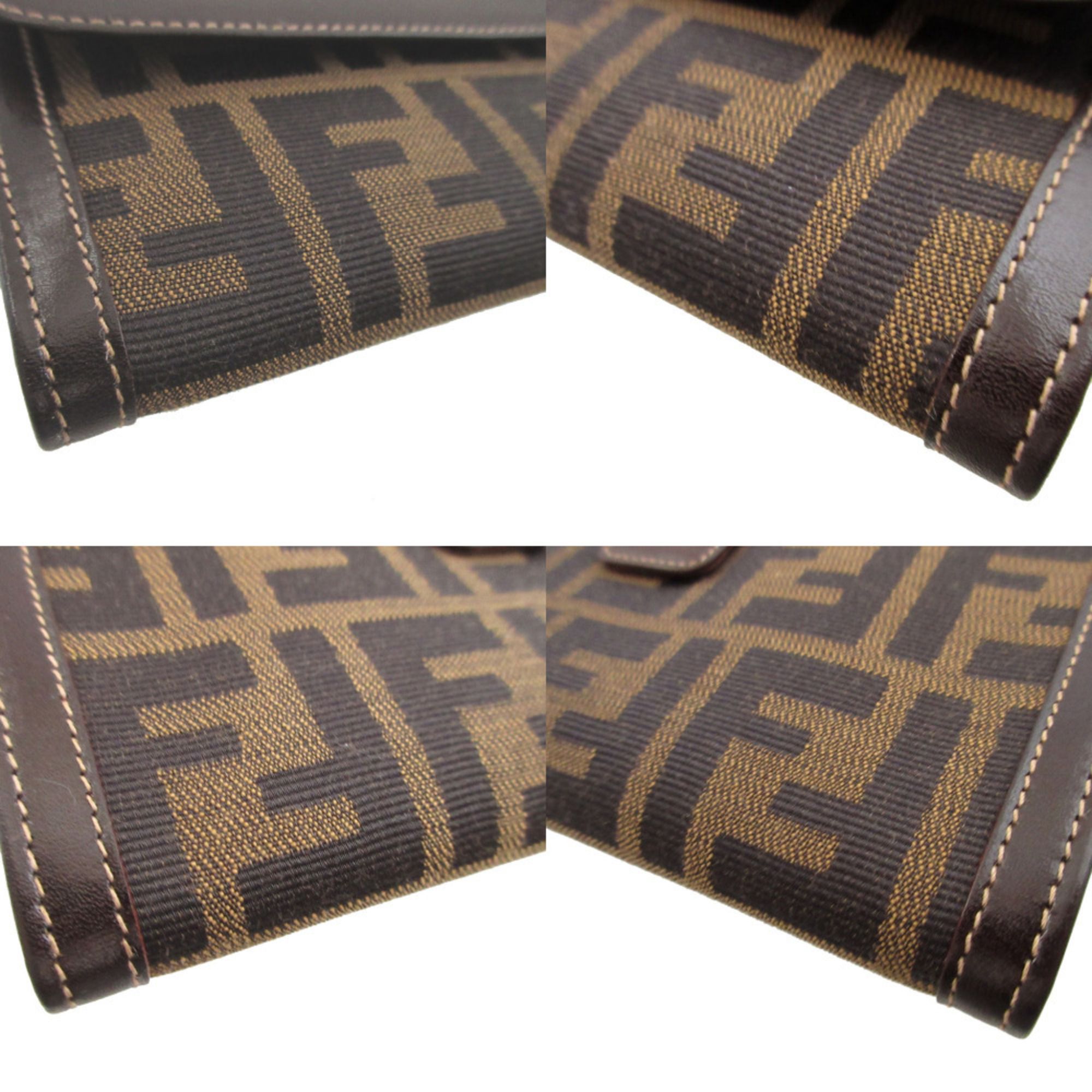 Canvas Leather Long Wallet (Bi-Fold) (Pre-Owned) - Fendi - Modalova