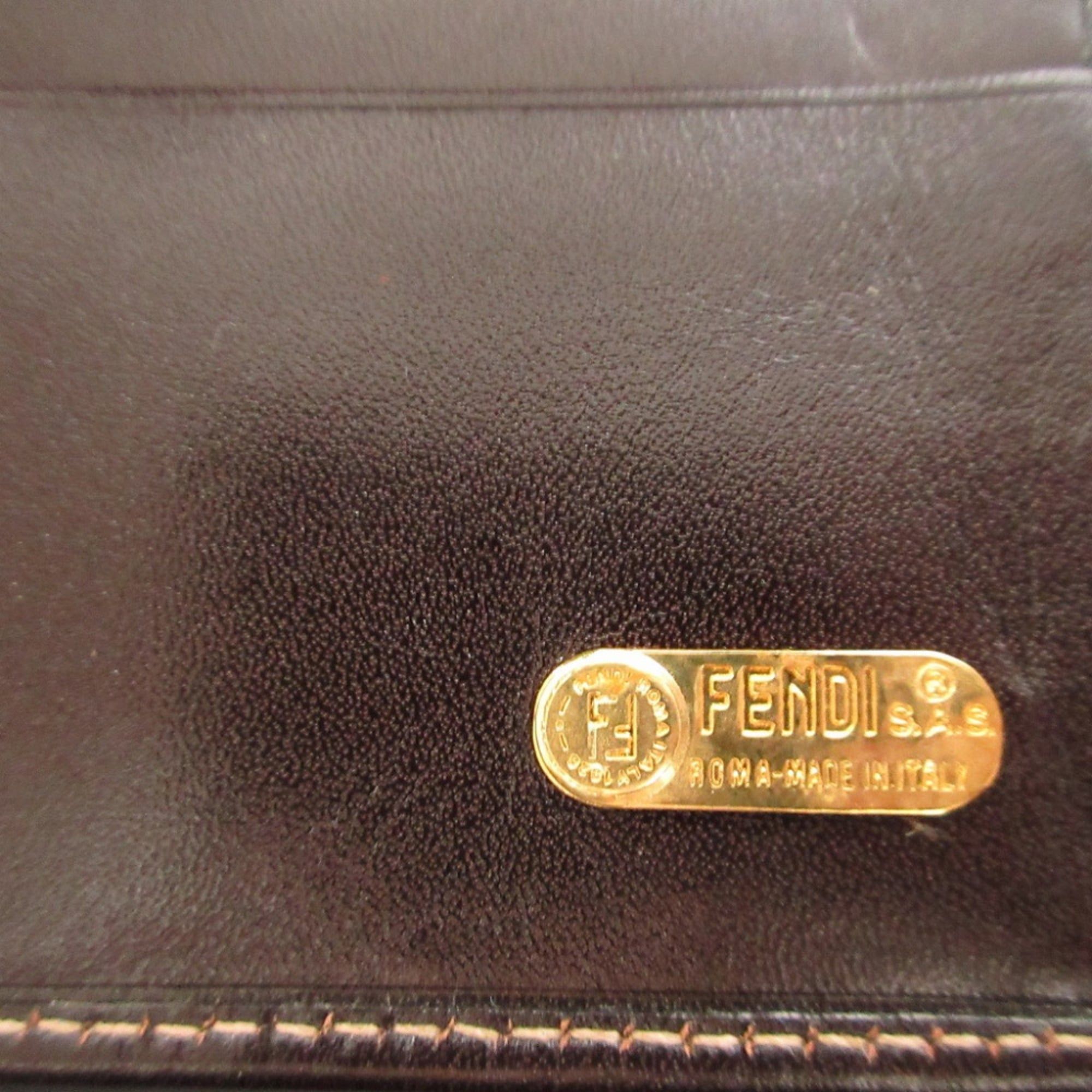 Canvas Leather Long Wallet (Bi-Fold) (Pre-Owned) - Fendi - Modalova