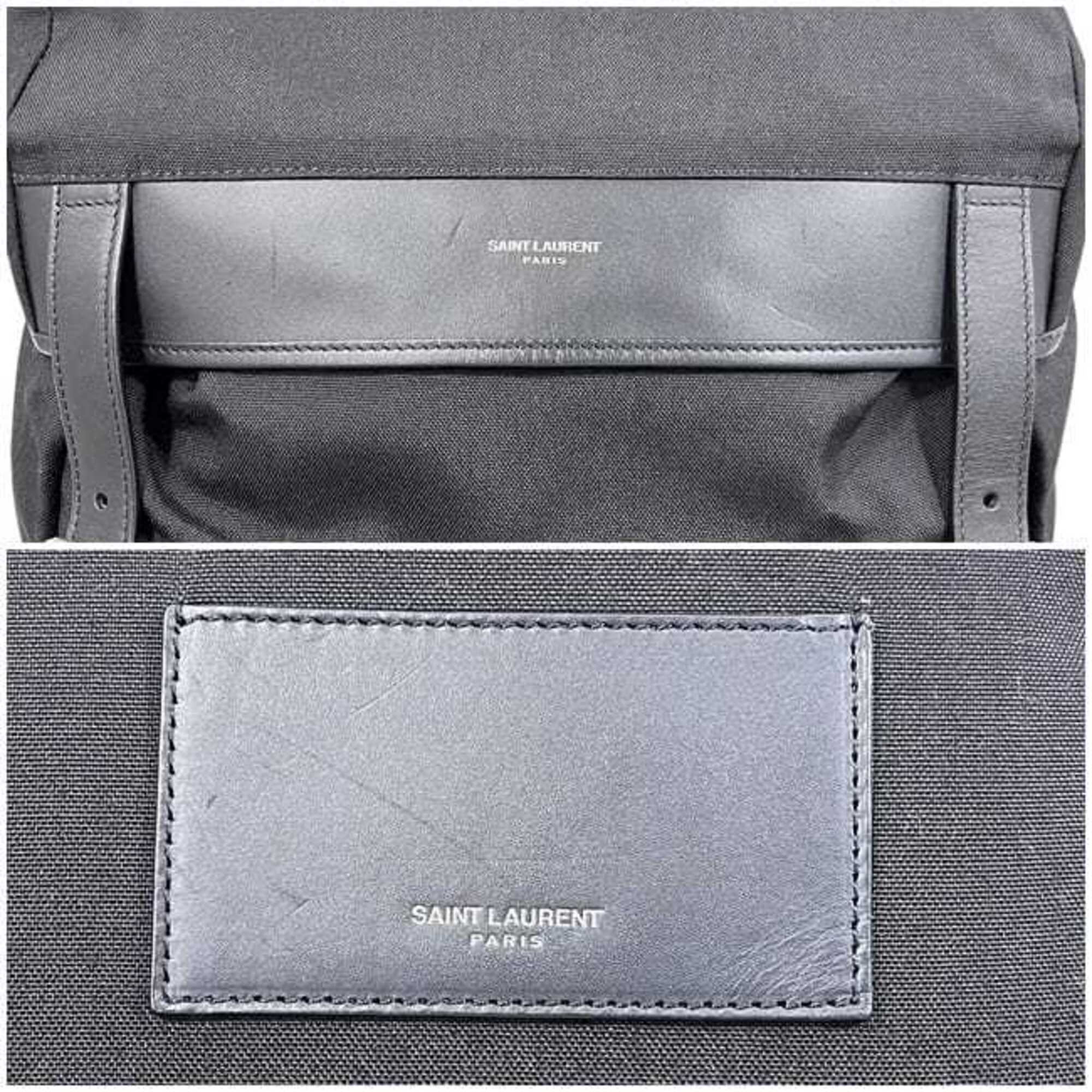Canvas Leather Backpack (Pre-Owned) - Saint Laurent - Modalova