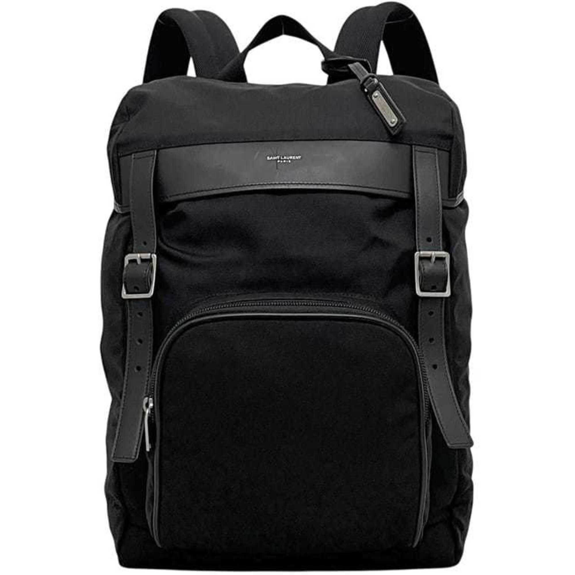 Canvas Leather Backpack (Pre-Owned) - Saint Laurent - Modalova