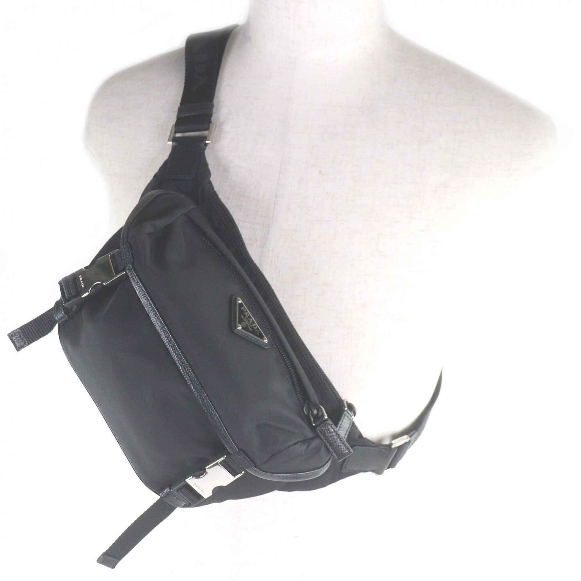 Polyamide Saffiano Triangle Leather Shoulder Bag Sling Bag (Pre-Owned) - Prada - Modalova