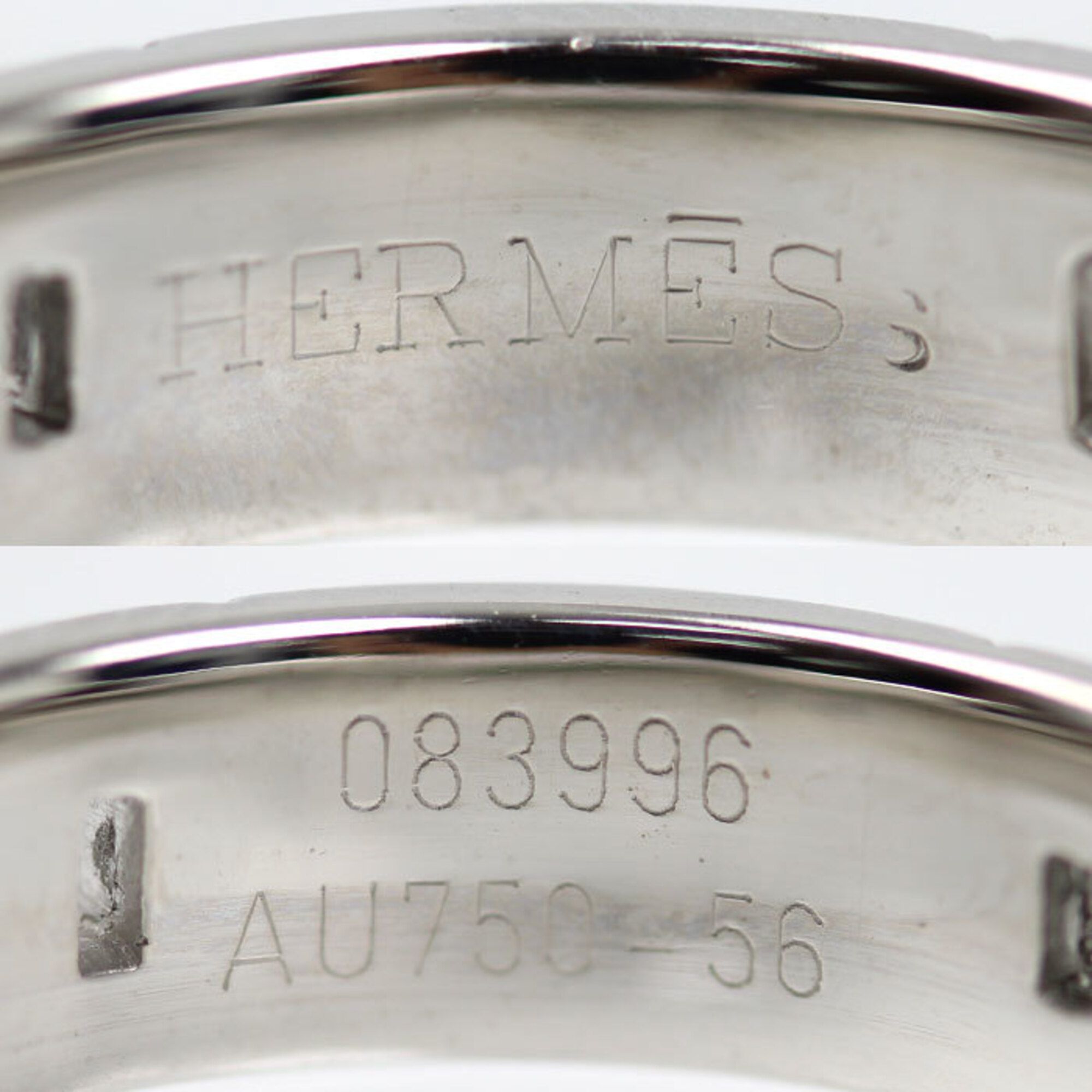 White Gold (18K) Band Ring (Pre-Owned) - Hermes - Modalova