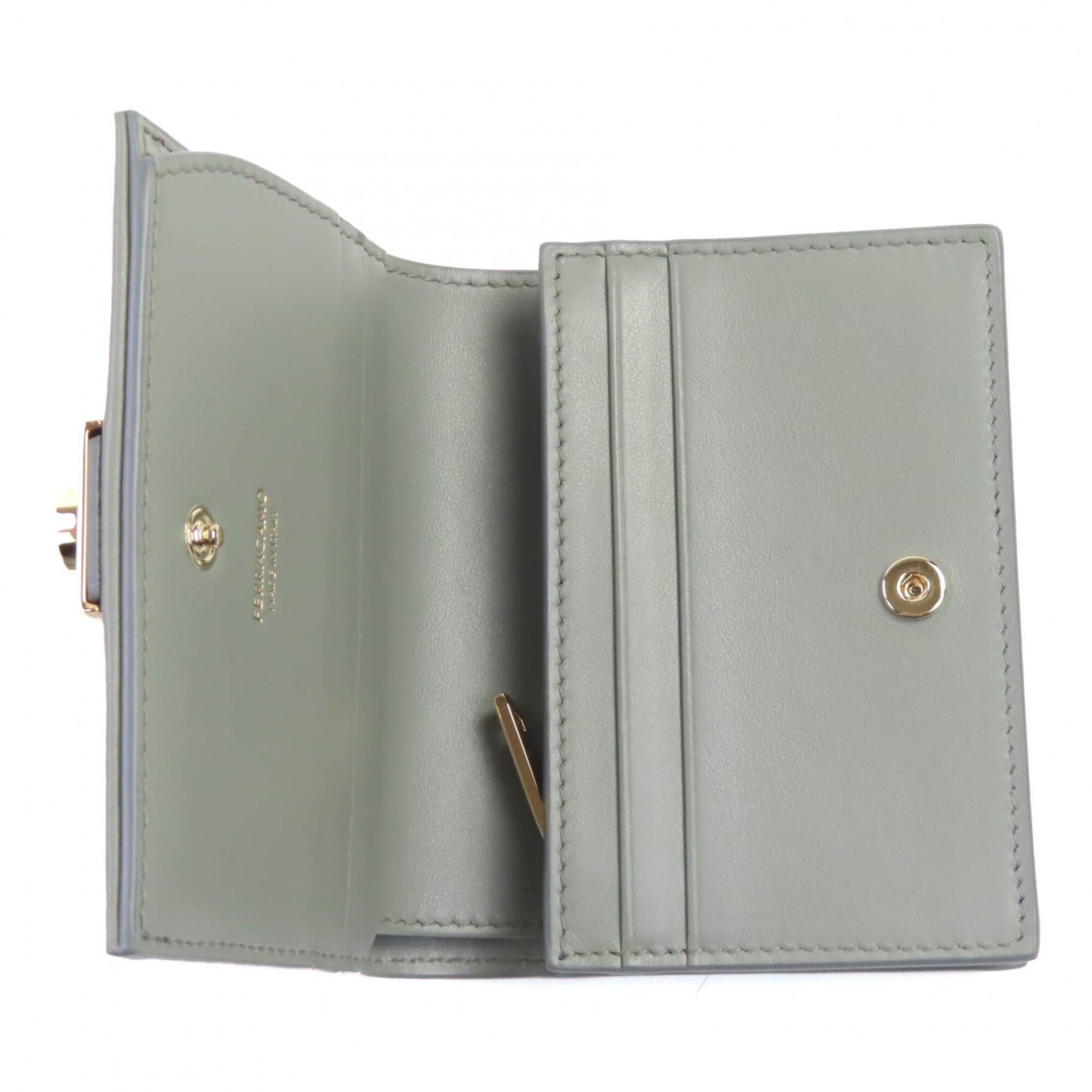 Gancini Leather Wallet (Bi-Fold) (Pre-Owned) - Salvatore Ferragamo - Modalova