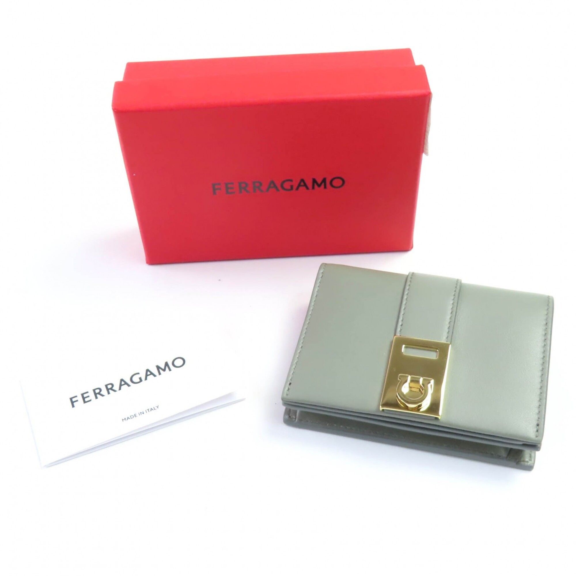 Gancini Leather Wallet (Bi-Fold) (Pre-Owned) - Salvatore Ferragamo - Modalova