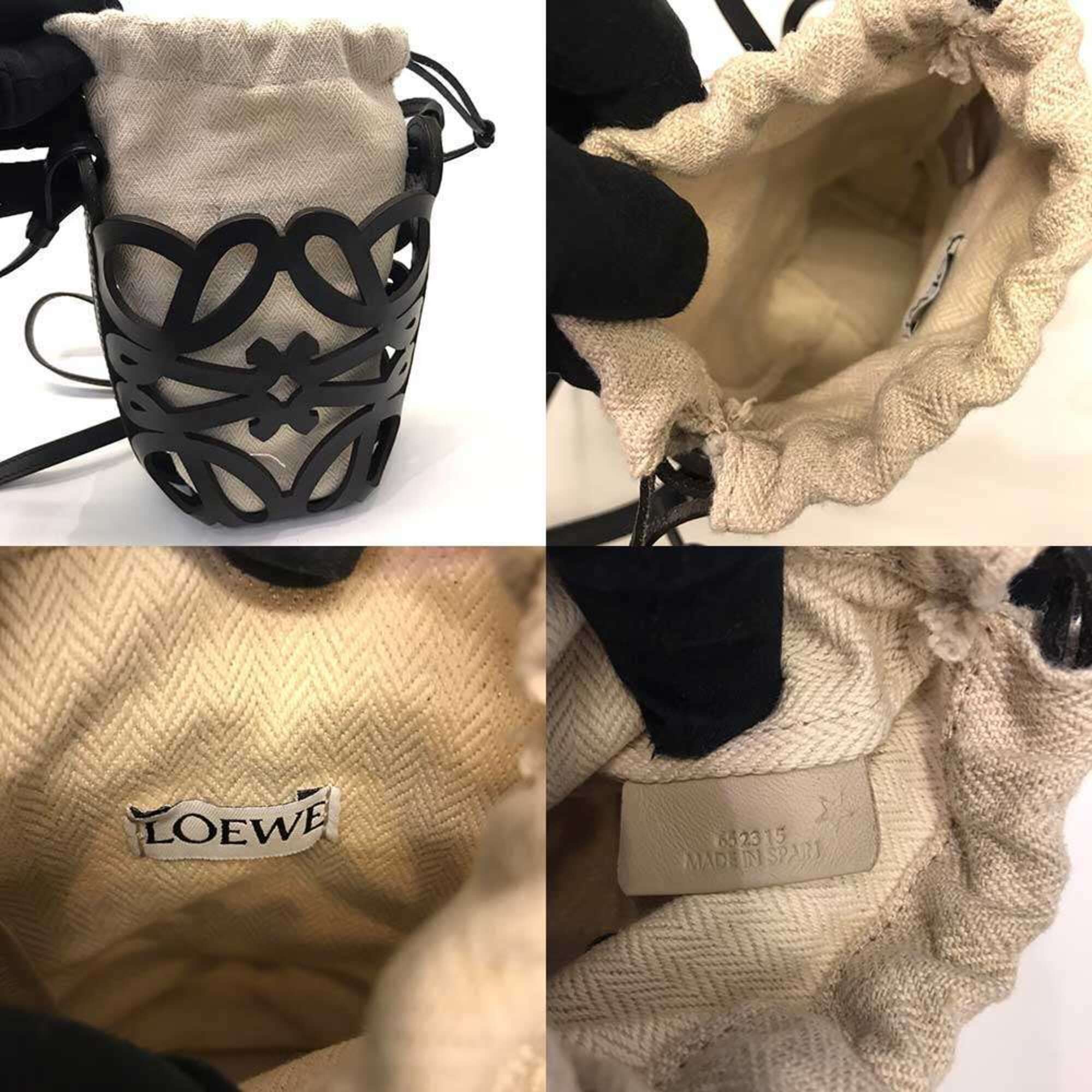 Canvas Leather Shoulder Bag (Pre-Owned) - Loewe - Modalova