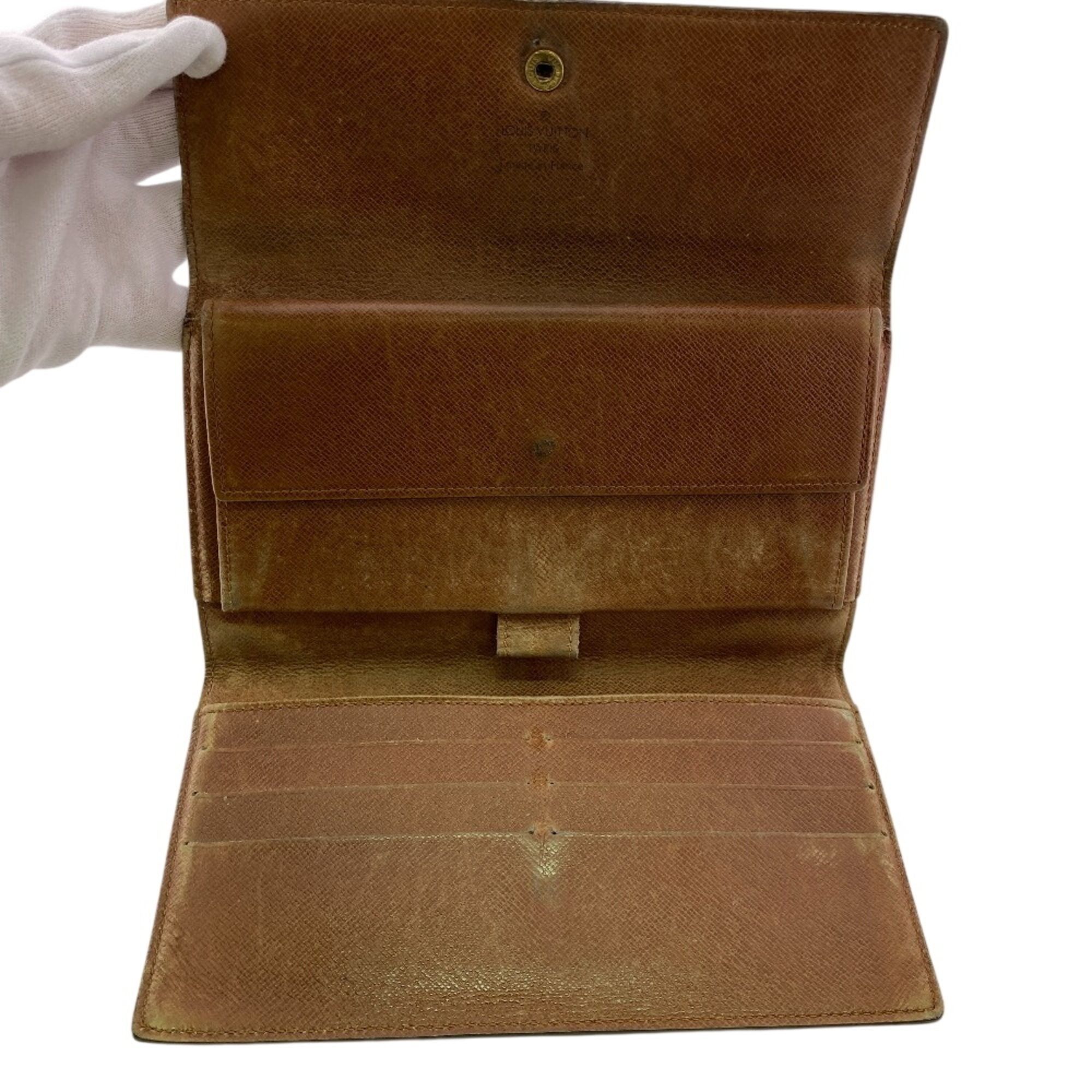 Monogram Leather Wallet (Tri-Fold) (Pre-Owned) - Louis Vuitton - Modalova