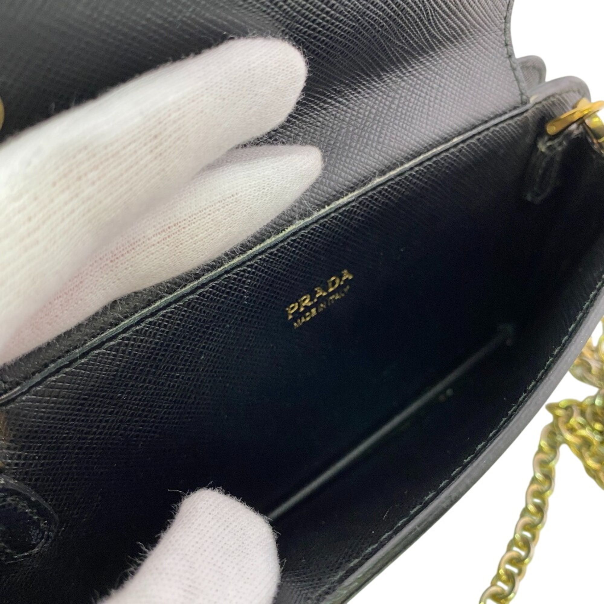 Leather Chain/Shoulder Wallet (Pre-Owned) - Prada - Modalova