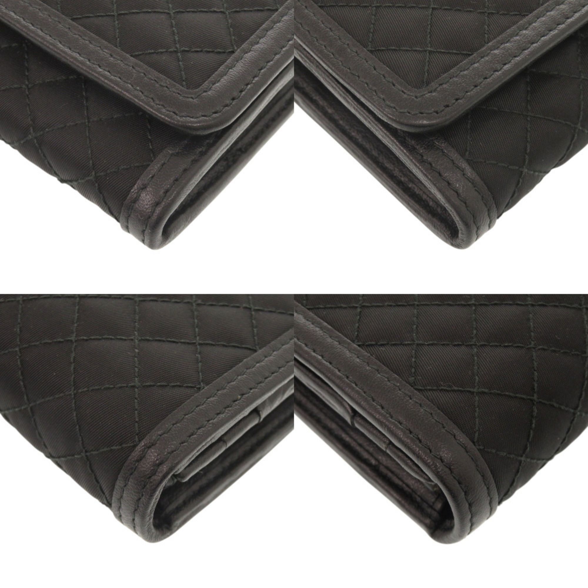 Nylon Leather Long Wallet (Bi-Fold) (Pre-Owned) - Prada - Modalova