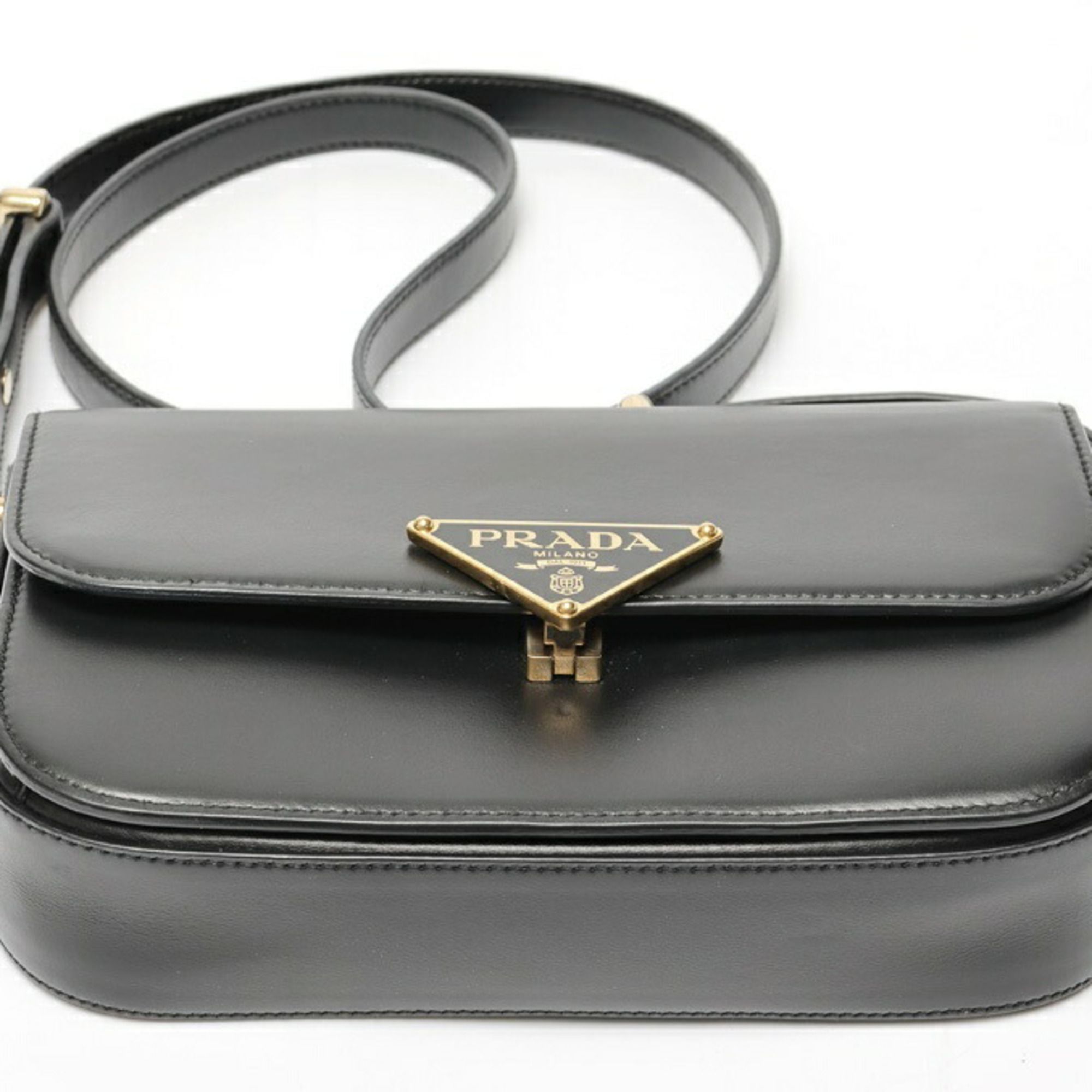 Leather Shoulder Bag (Pre-Owned) - Prada - Modalova