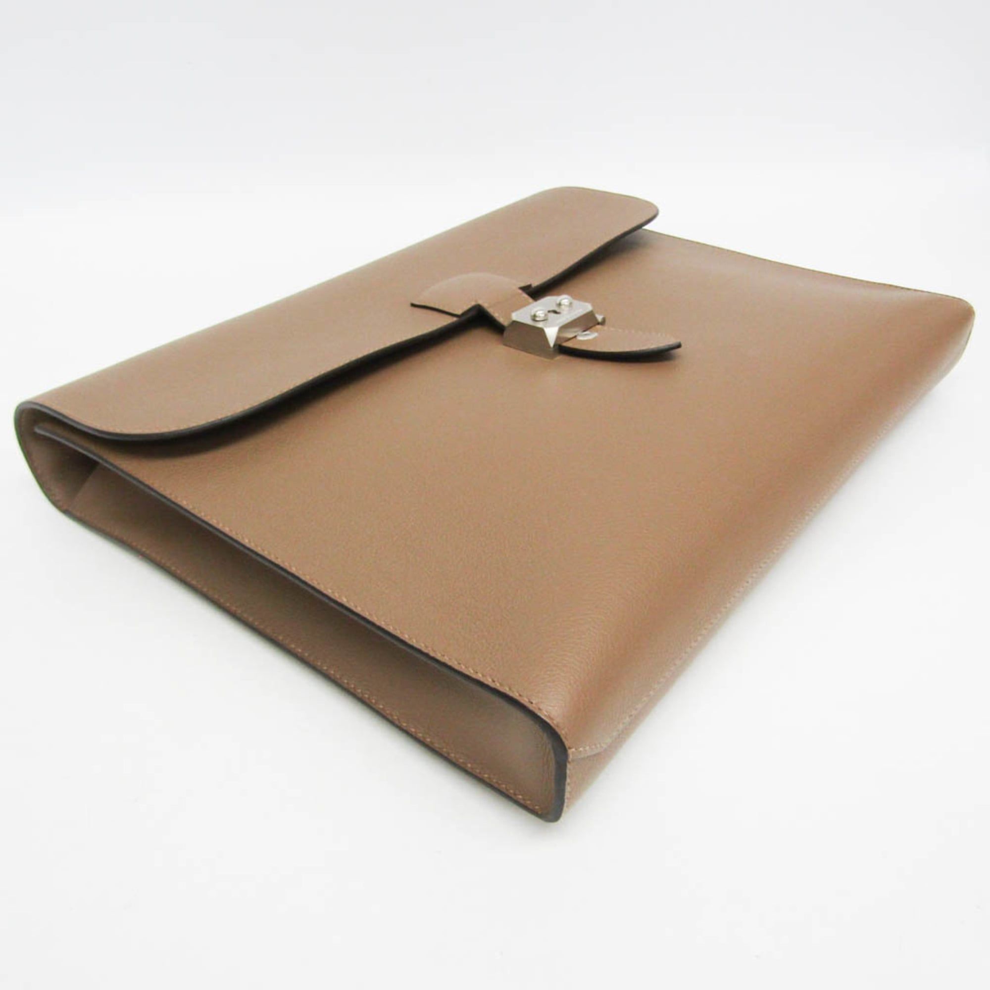 Sac A Depeche Taurillon Clemence Leather Briefcase Document Case (Pre-Owned) - Hermes - Modalova