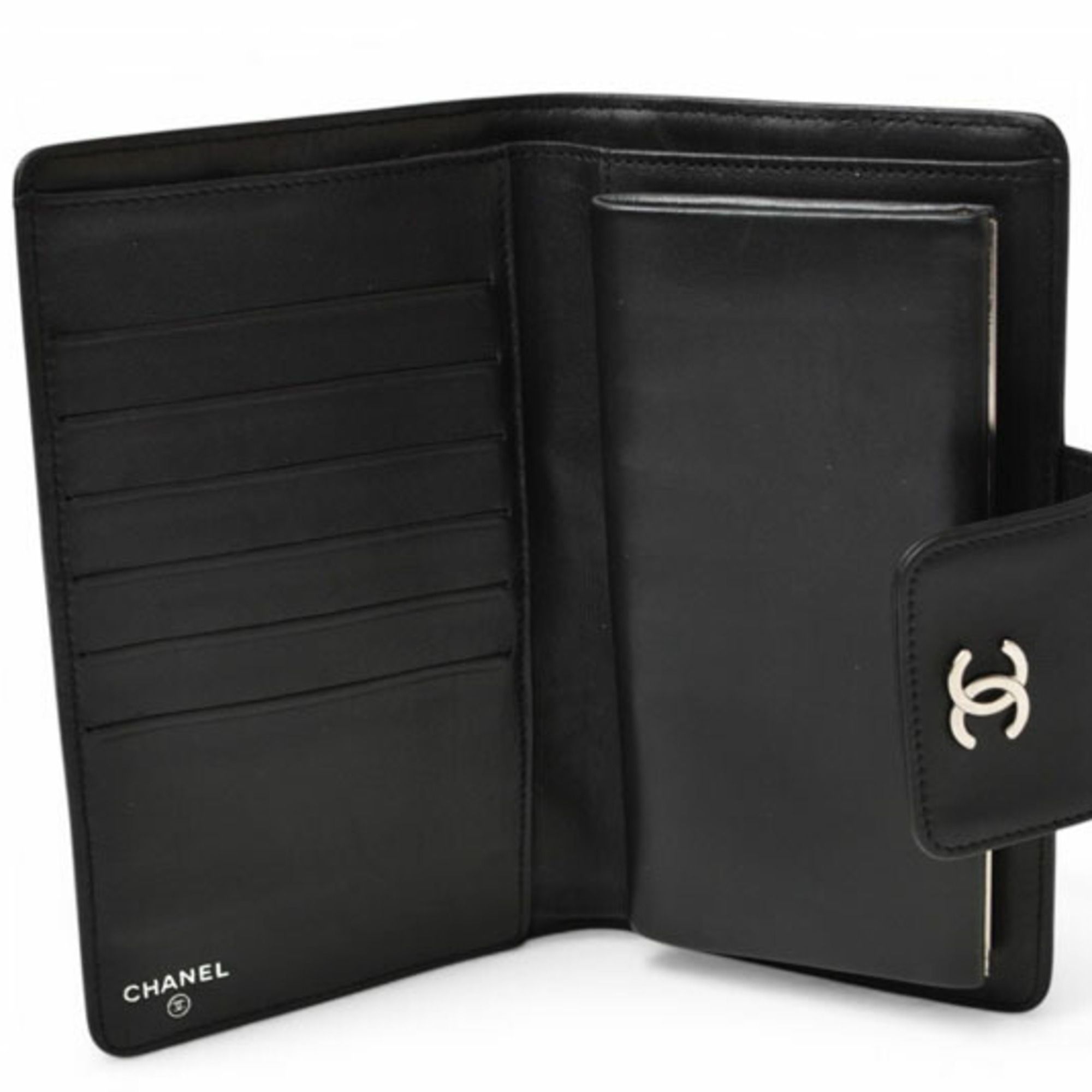 Leather Long Wallet (Bi-Fold) (Pre-Owned) - Chanel - Modalova
