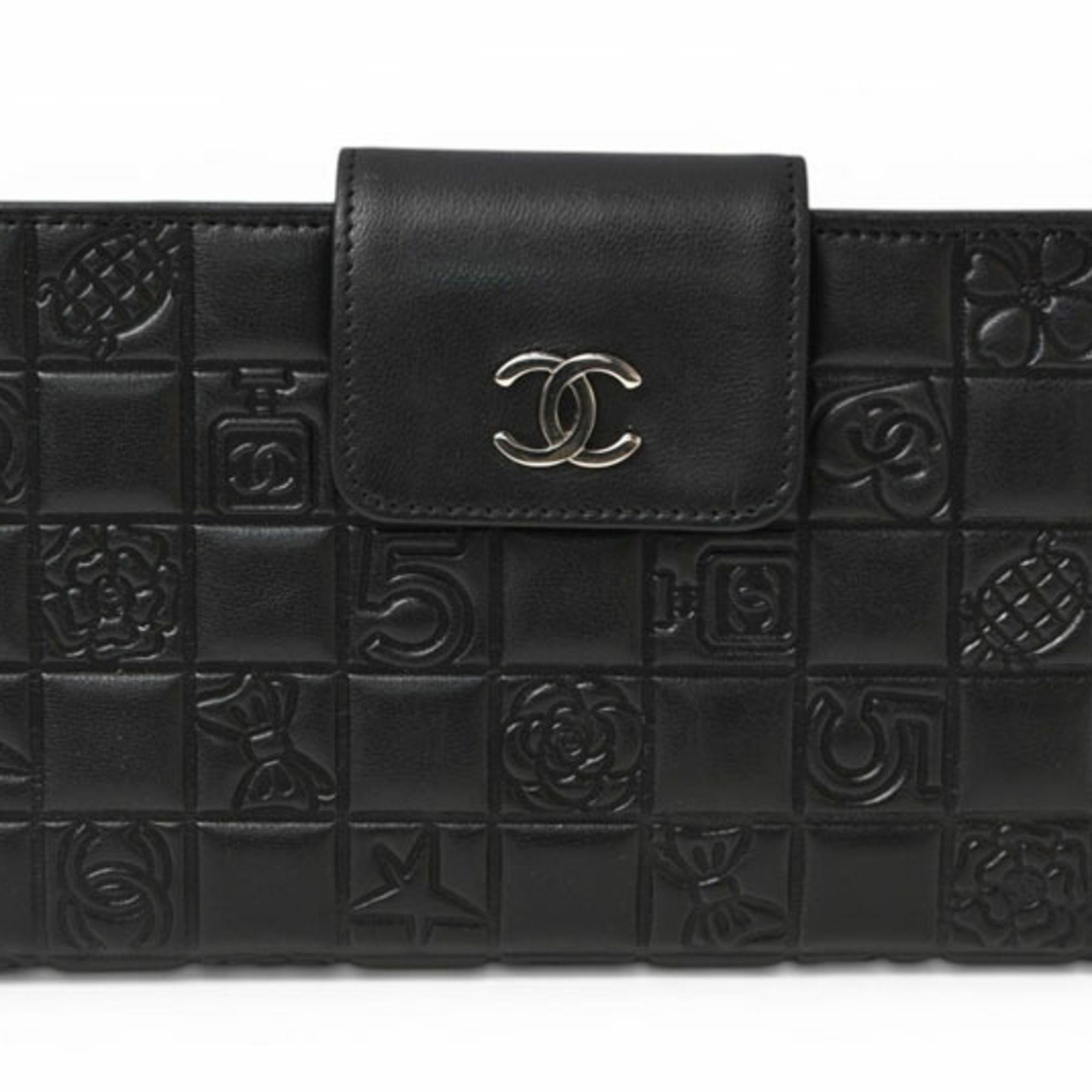 Leather Long Wallet (Bi-Fold) (Pre-Owned) - Chanel - Modalova