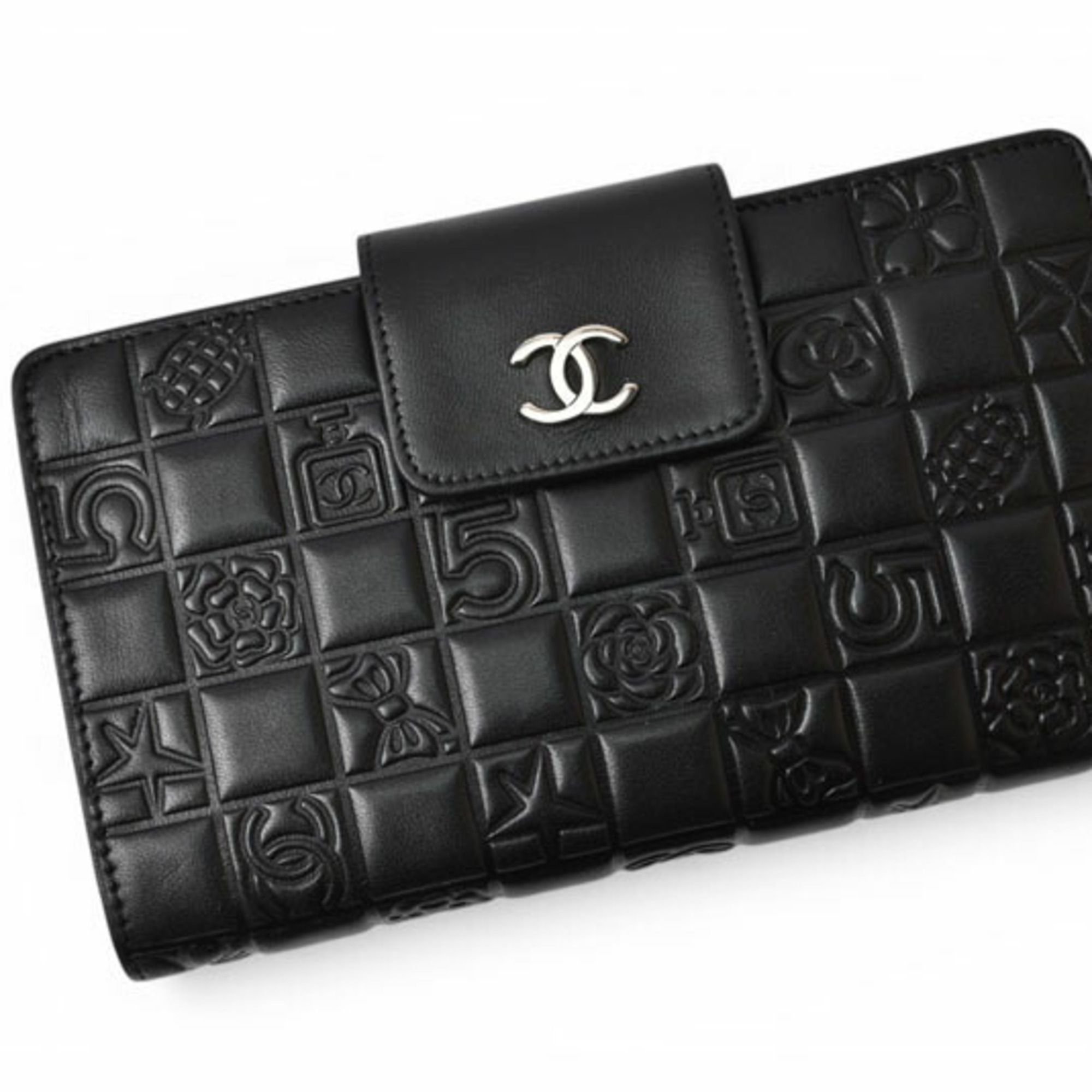 Leather Long Wallet (Bi-Fold) (Pre-Owned) - Chanel - Modalova