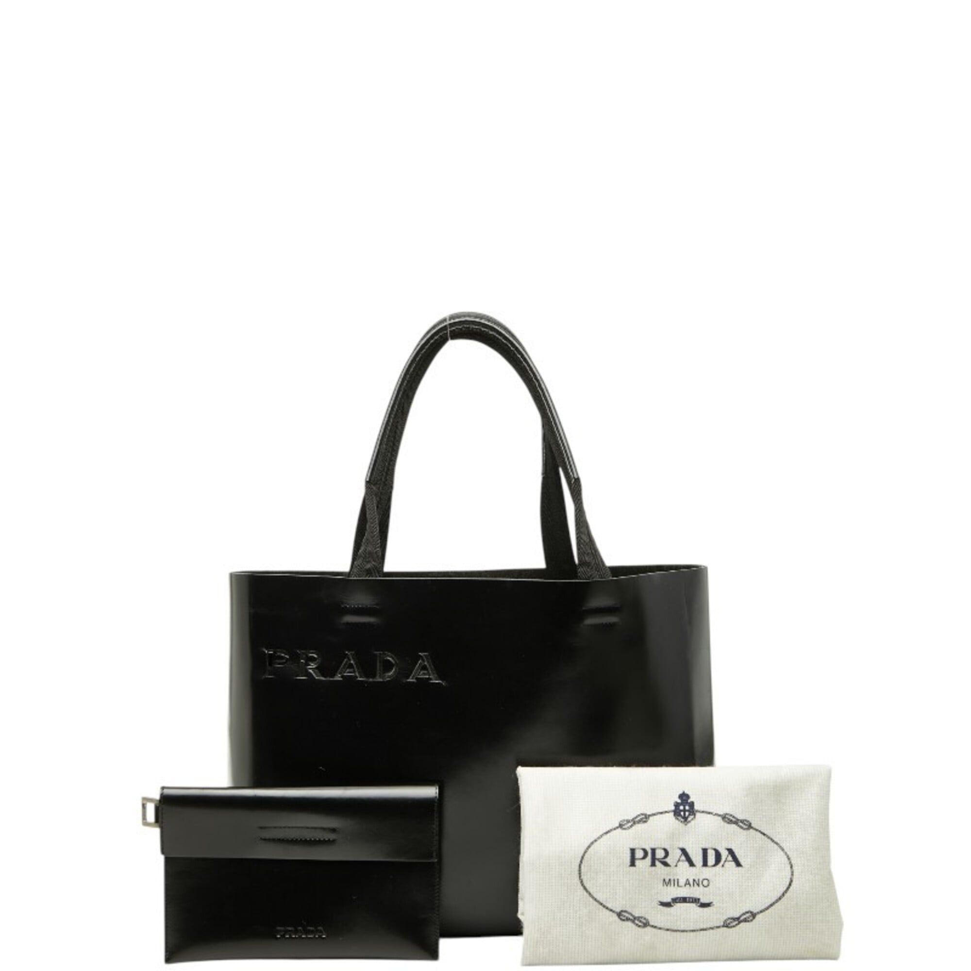 Leather Handbag Pouch Tote Bag (Pre-Owned) - Prada - Modalova
