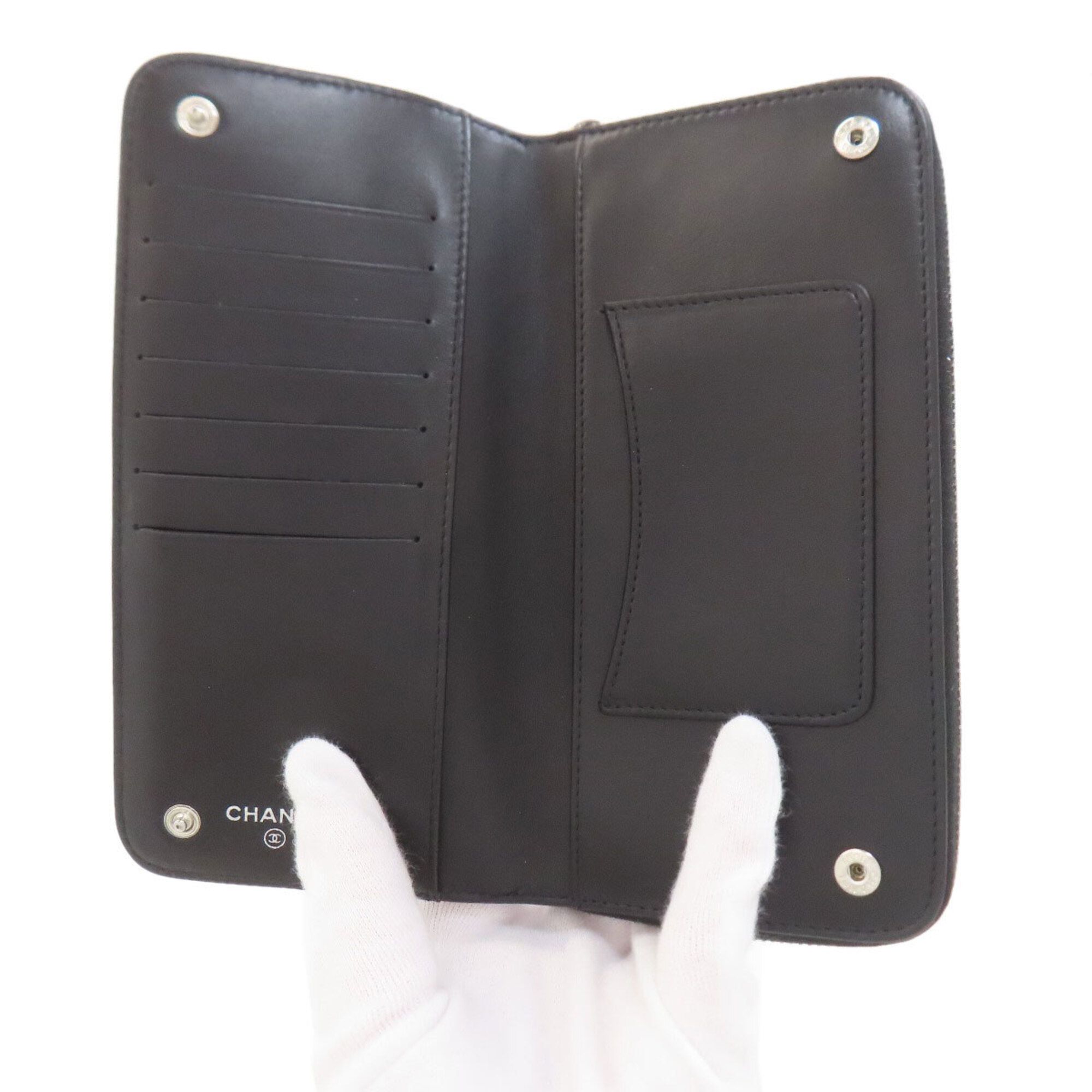 Leather Long Wallet (Bi-Fold) (Pre-Owned) - Chanel - Modalova