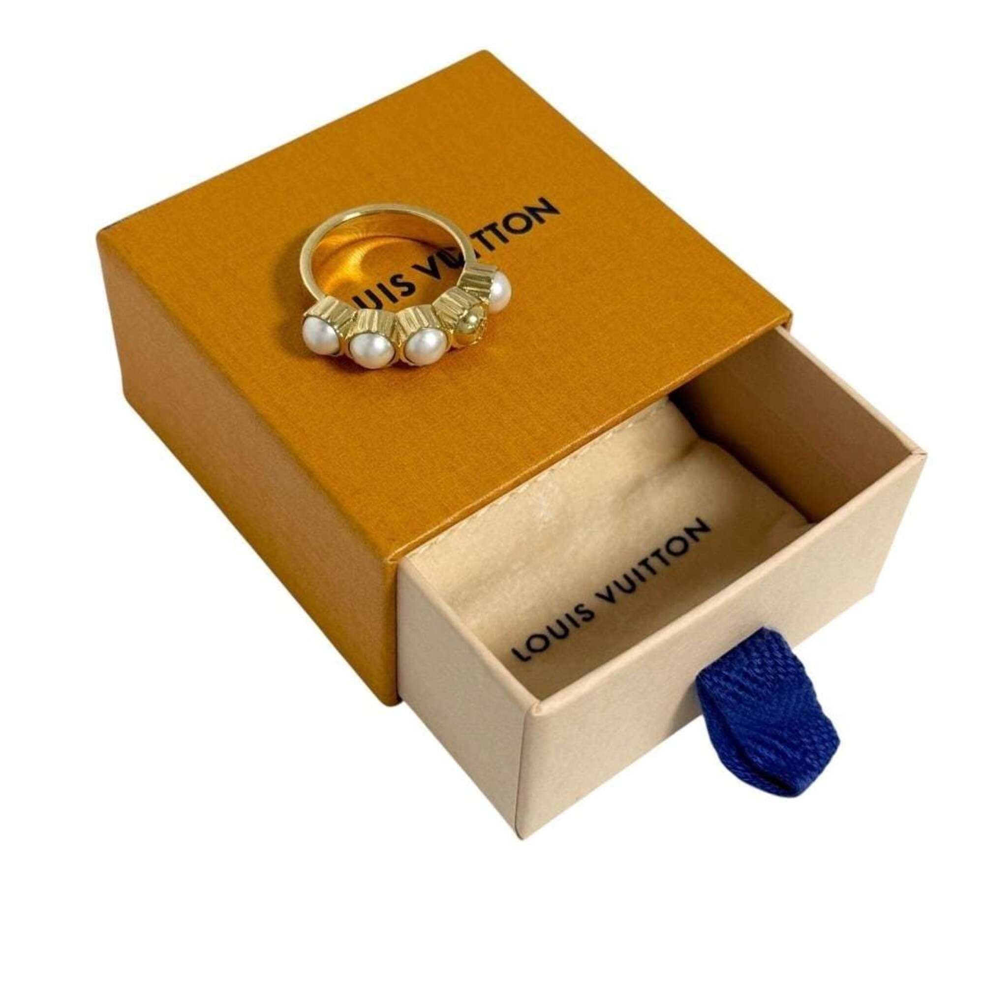 Artificial Pearl Metal Band Ring (Pre-Owned) - Louis Vuitton - Modalova