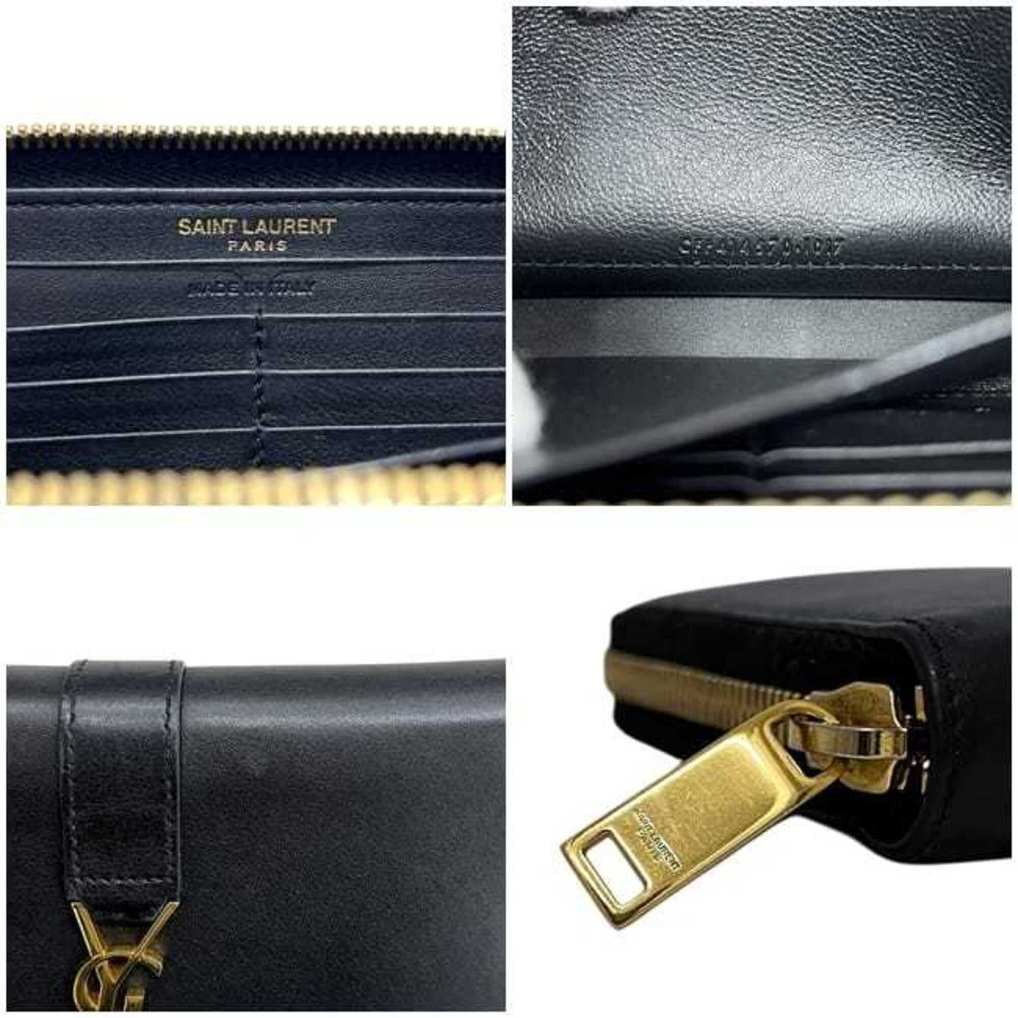 Leather Long Wallet (Bi-Fold) (Pre-Owned) - Saint Laurent - Modalova