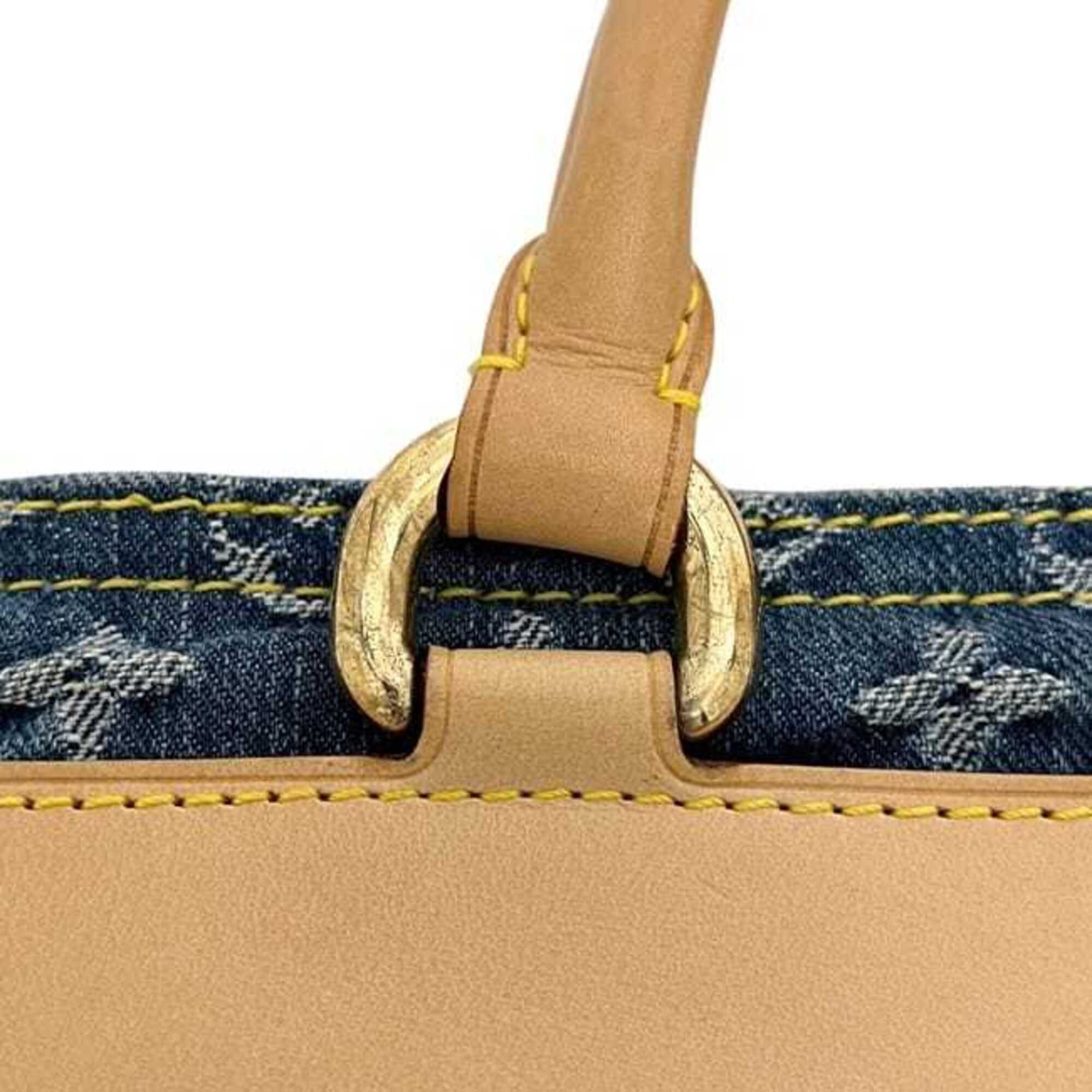 Monogram Denim Leather Tote Bag (Pre-Owned) - Louis Vuitton - Modalova