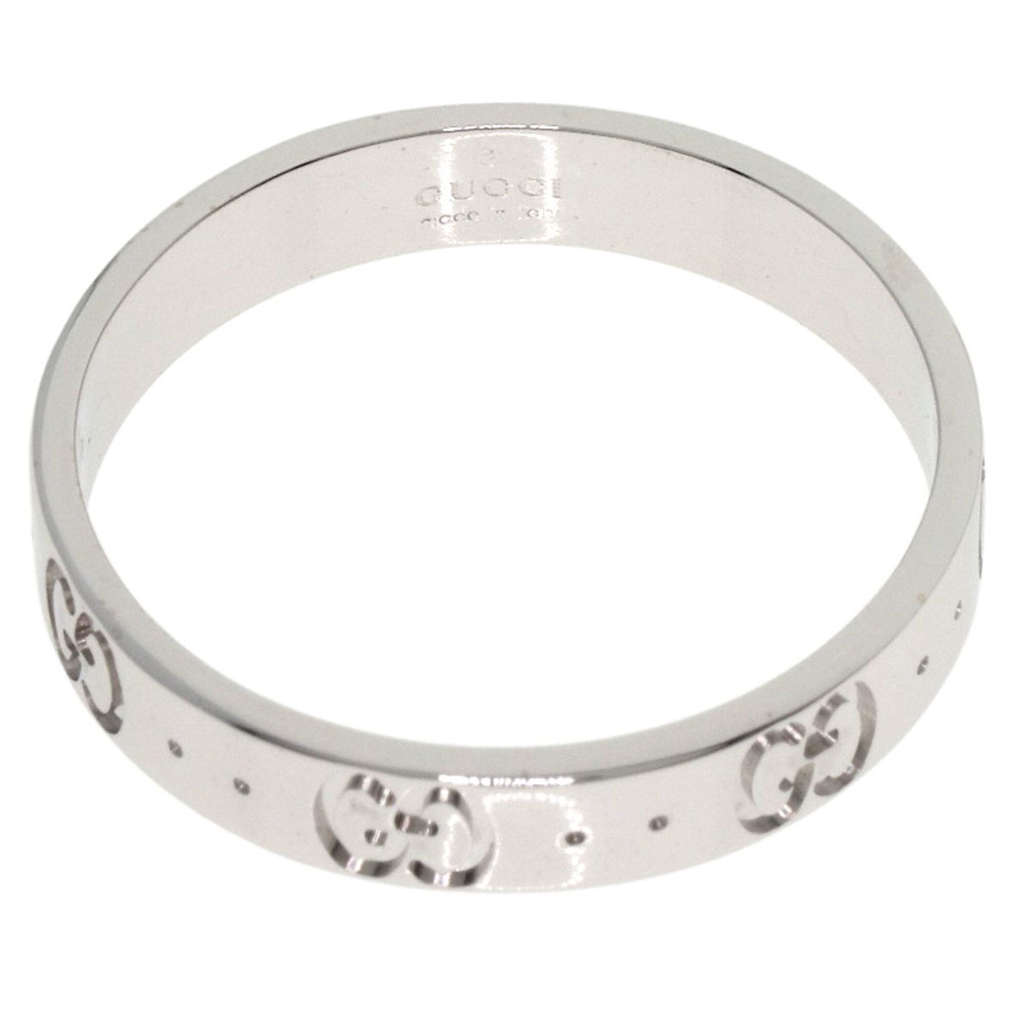 Icon White Gold (18K) Band Ring (Pre-Owned) - Gucci - Modalova