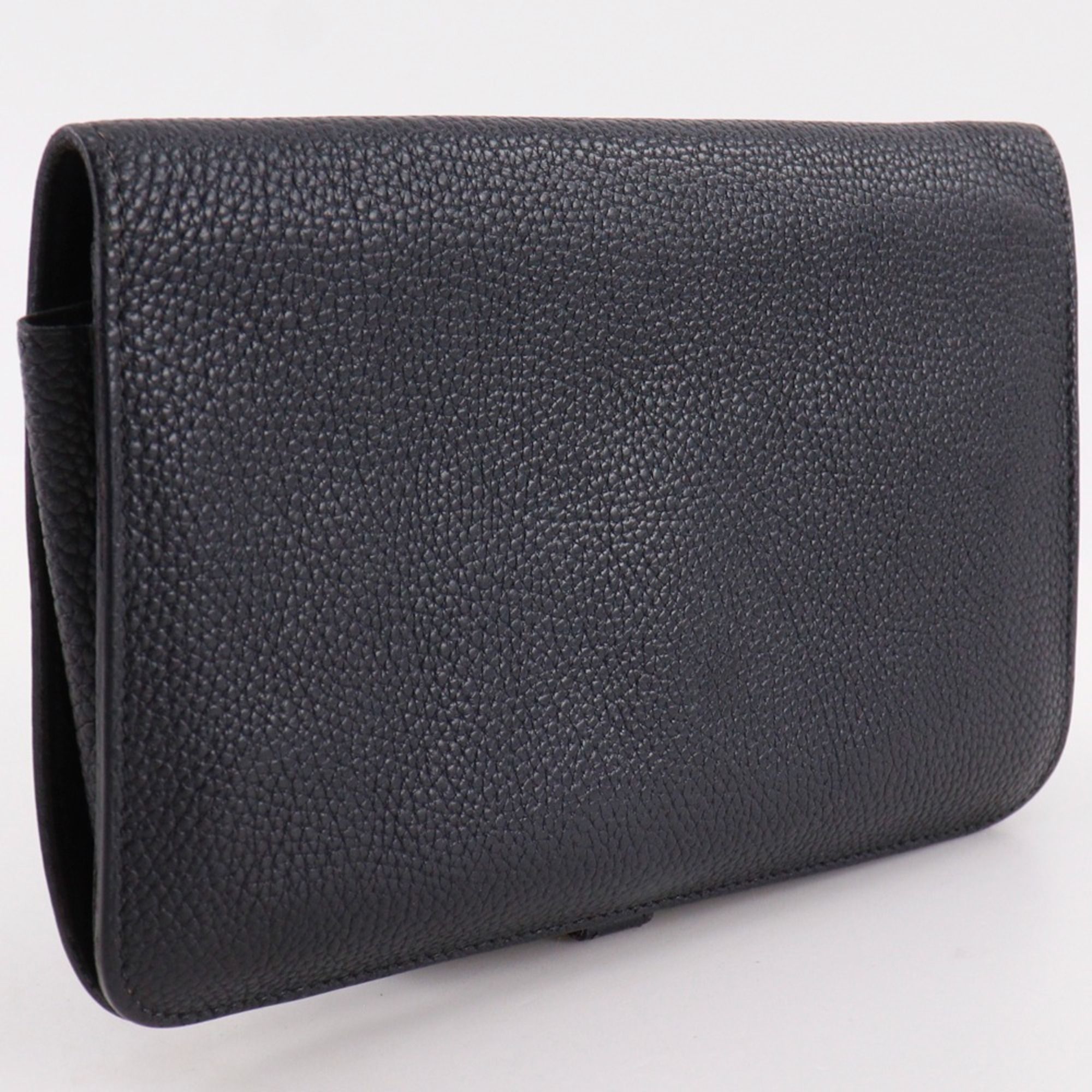 Taurillon Clemence Leather Long Wallet (Bi-Fold) (Pre-Owned) - Hermes - Modalova